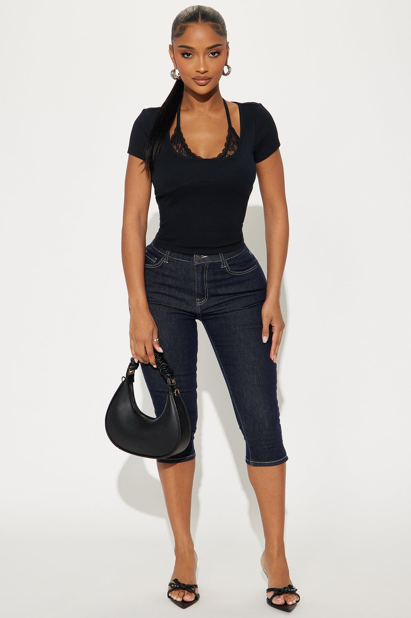 Heart To Heart Layered Top - Black/Black Product Image