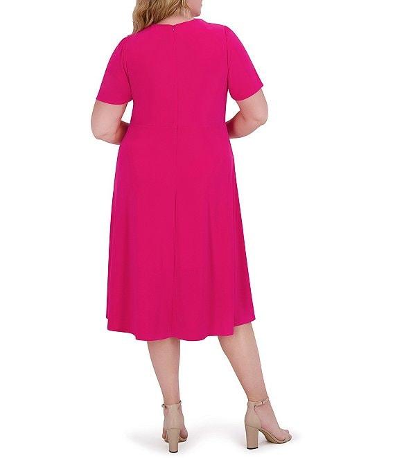 Jessica Howard Plus Size Fit and Flare Midi Dress Product Image