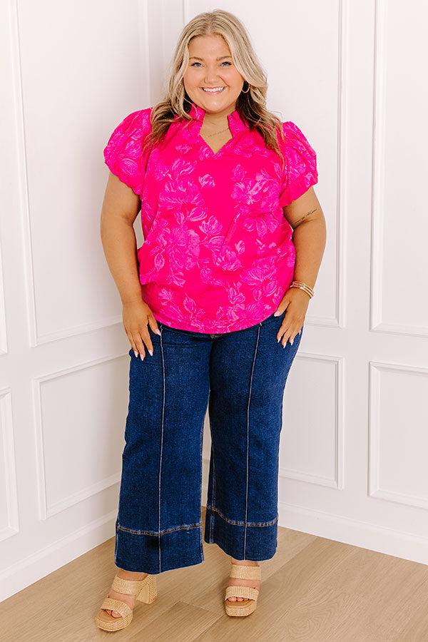 Pretty In Blooms Floral Top Curves Product Image