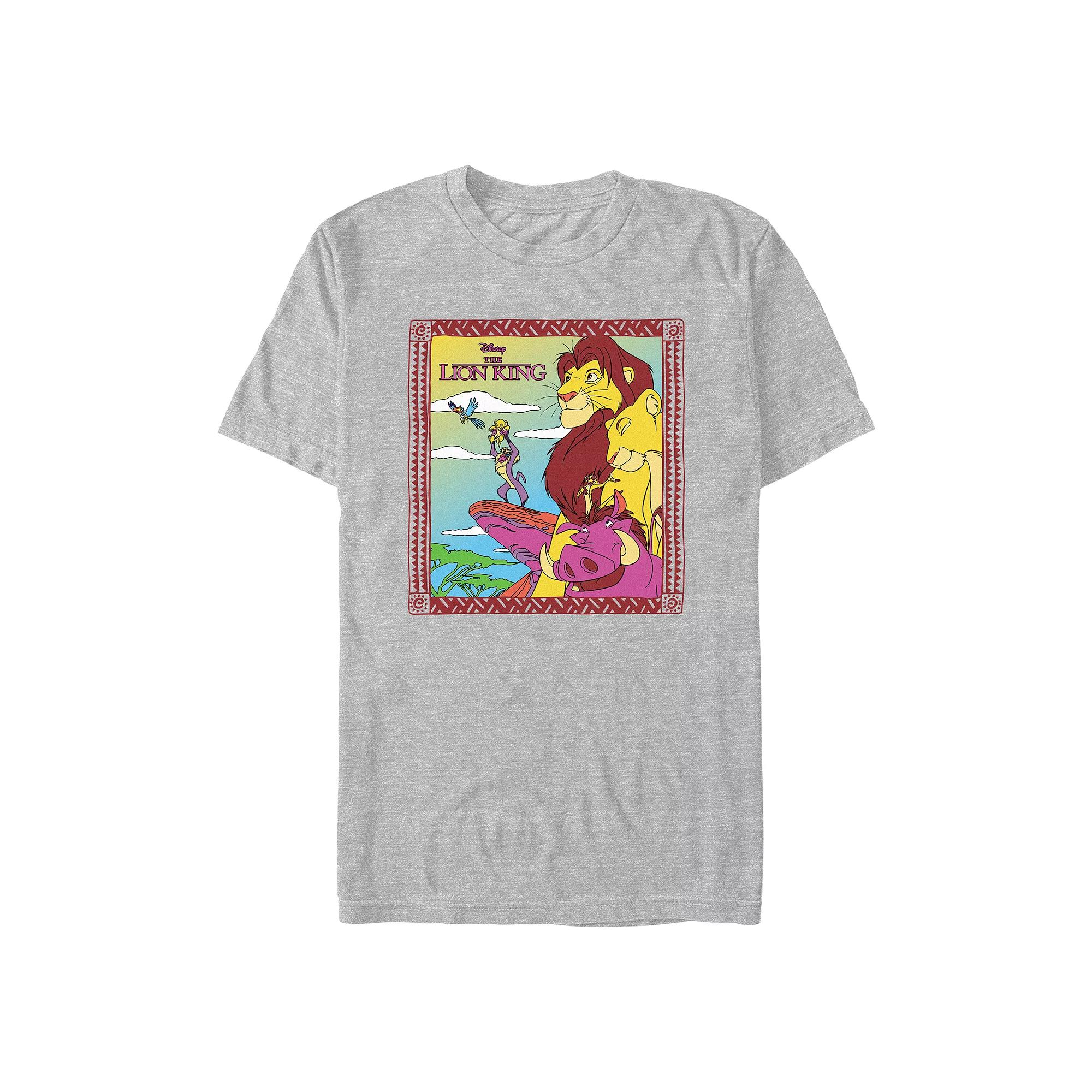 Disney's The Lion King Retro Poster Men's Graphic Tee, Size: XL, Athletic Grey Product Image