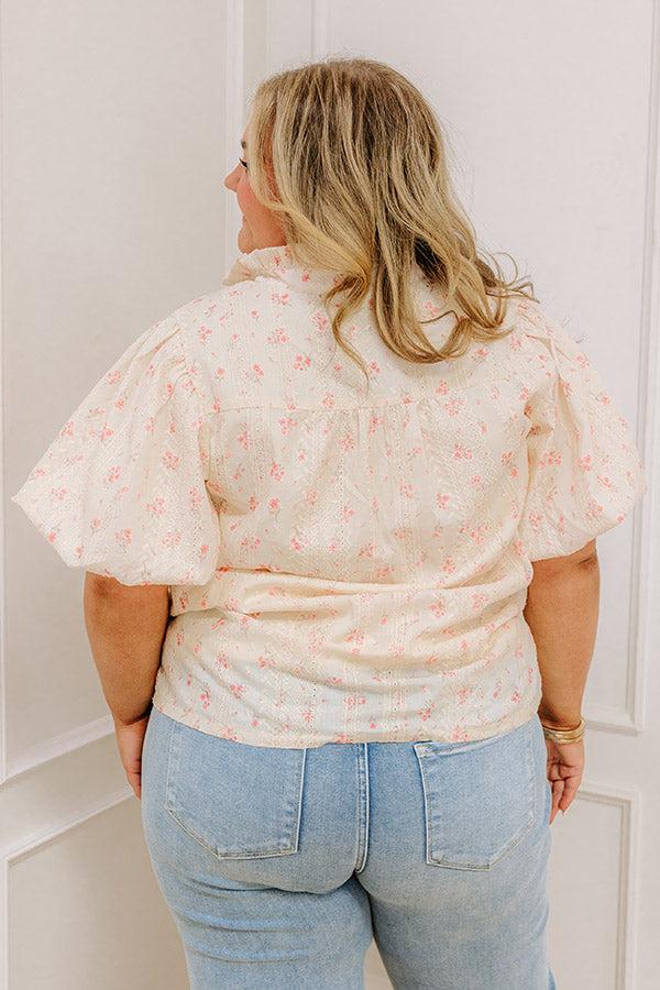 Honeysuckle Fields Floral Eyelet Top Curves Product Image