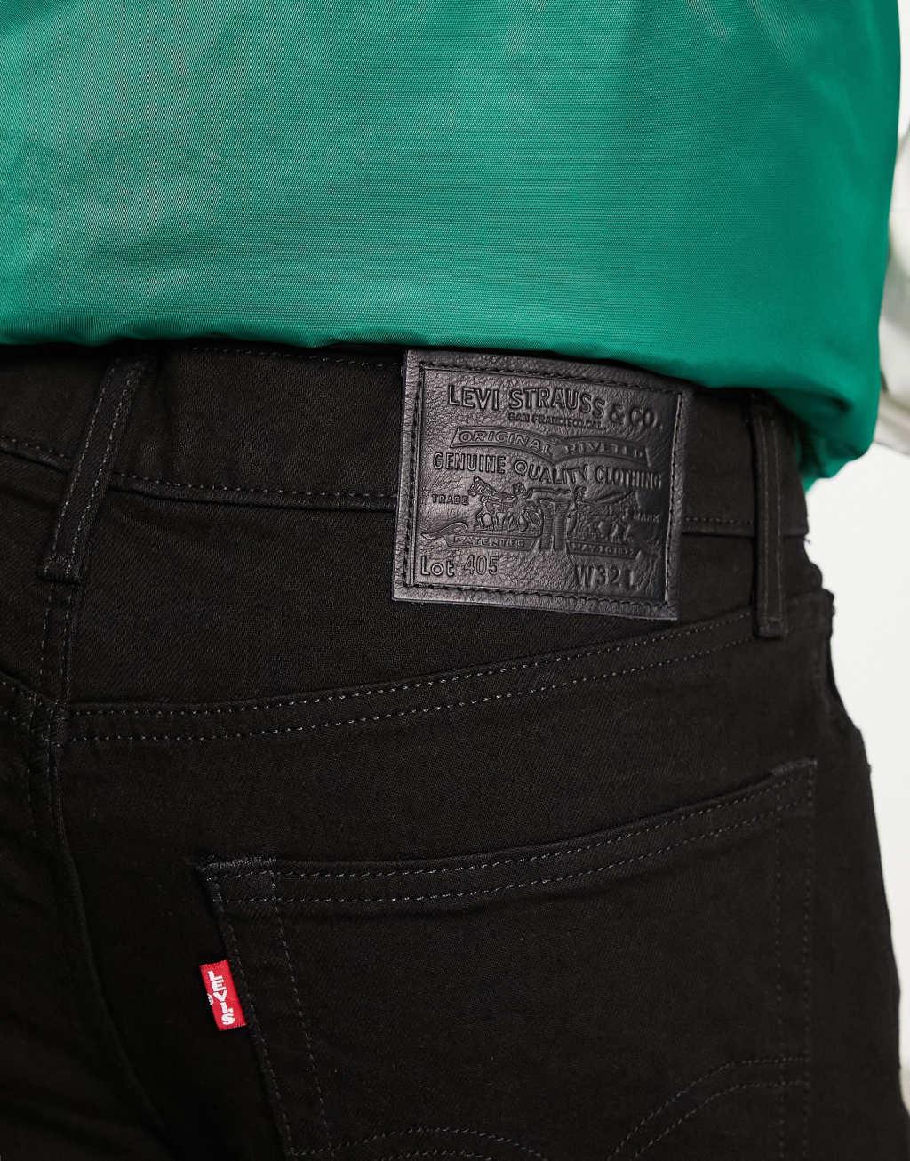 Levi's 405 standard fit denim shorts in black Product Image