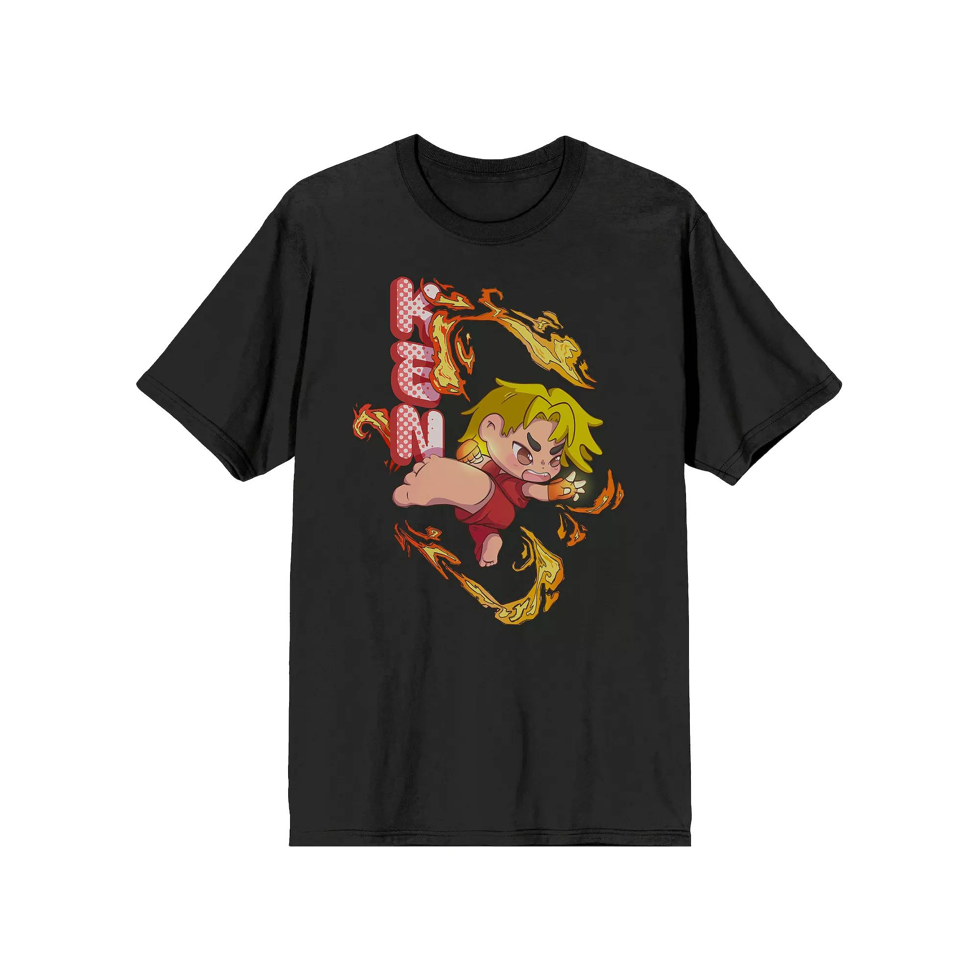 Men's Street Fighter Chibi Ken Short Sleeve Graphic T-Shirt,  Product Image
