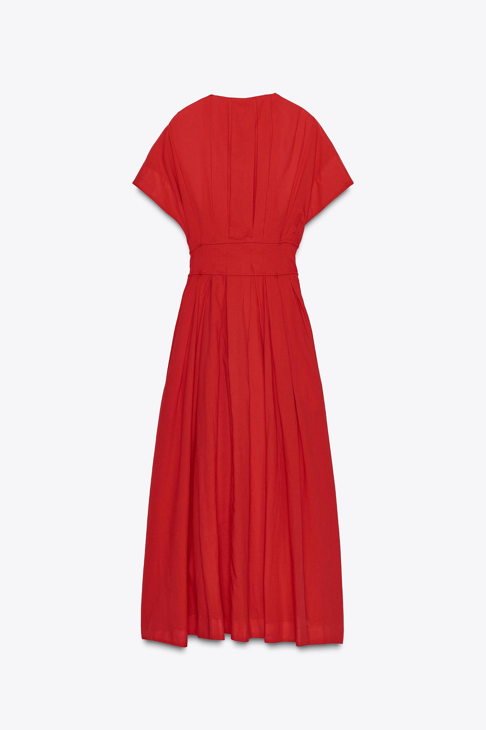 ZW COLLECTION PLEATED MIDI DRESS Product Image