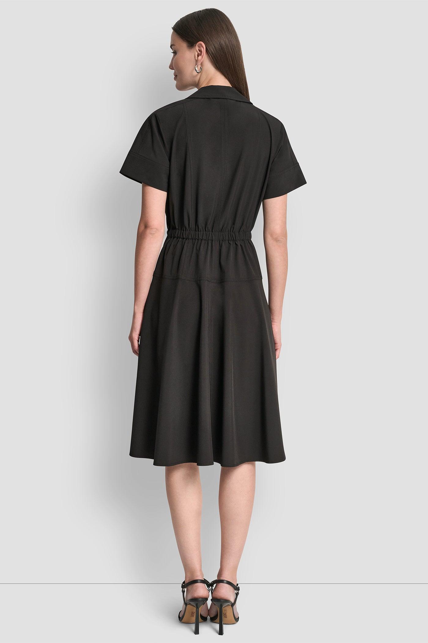 FIT & FLARE MIDI SHIRT DRESS Product Image