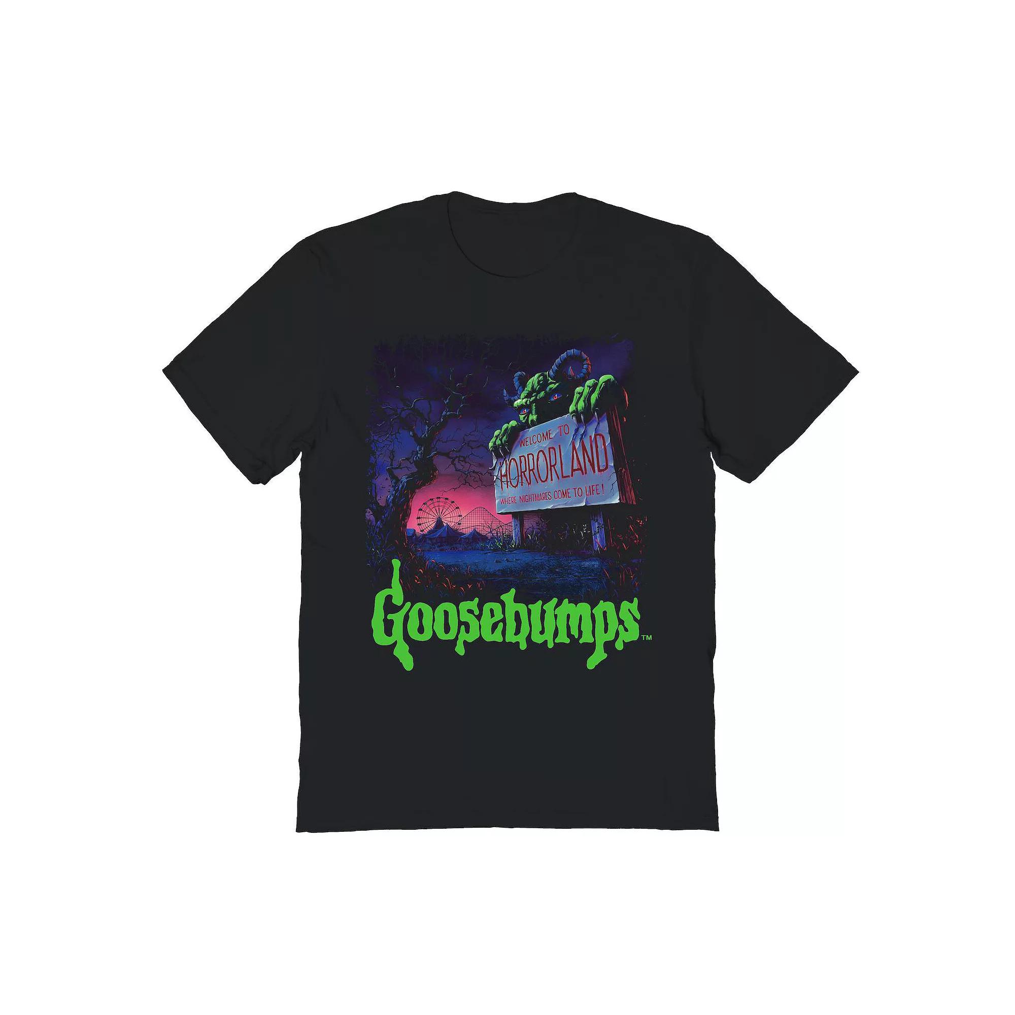 Men's Goosebumps Horrorland Sign Graphic Tee, Size: XL, Black Product Image