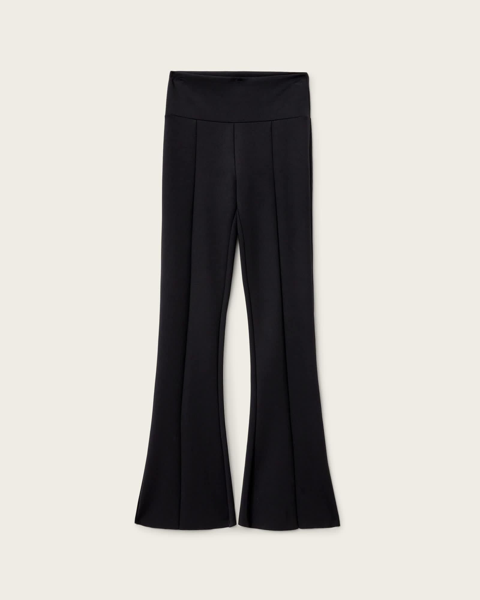Rebecca Zip Flared Pants Black | ALLSAINTS US Product Image