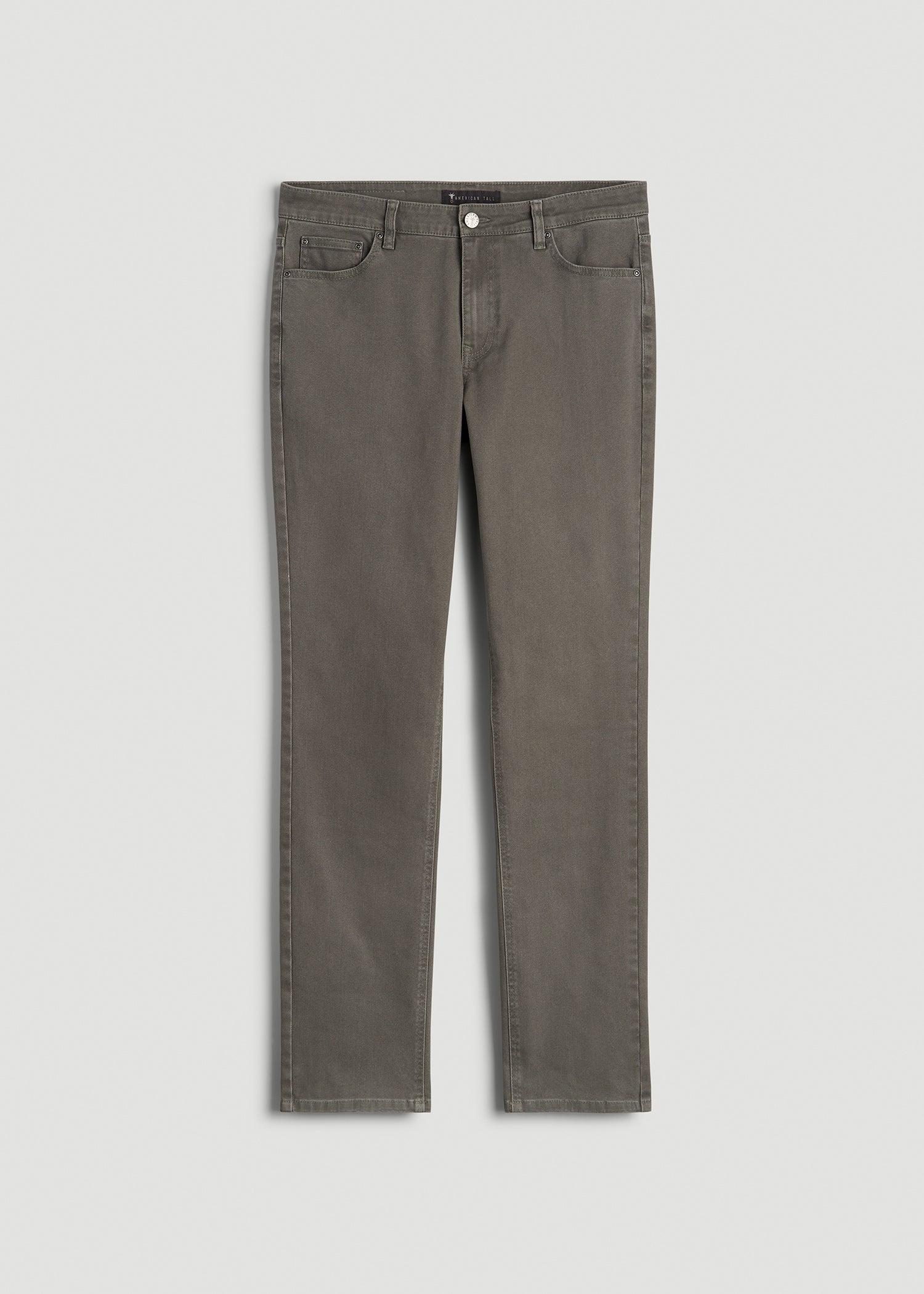 Dylan Slim Fit Colored Jeans for Tall Men in Sage Male Product Image