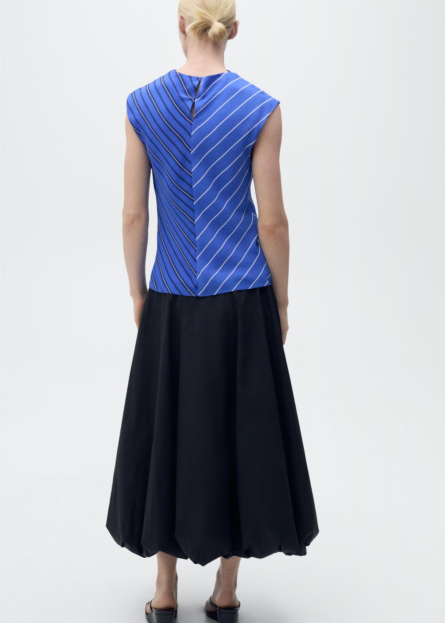 Combined striped blouse - Women | MANGO USA Product Image