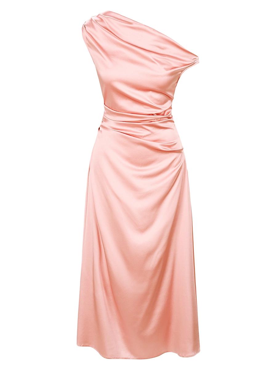 Womens Phare Silk Drape Midi-Dress Product Image