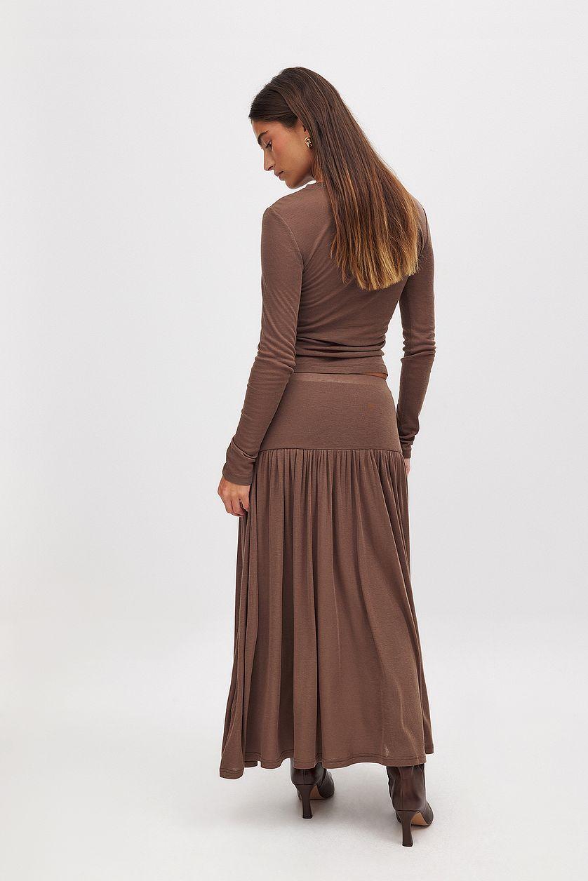 Dropped Waist Maxi Skirt Product Image