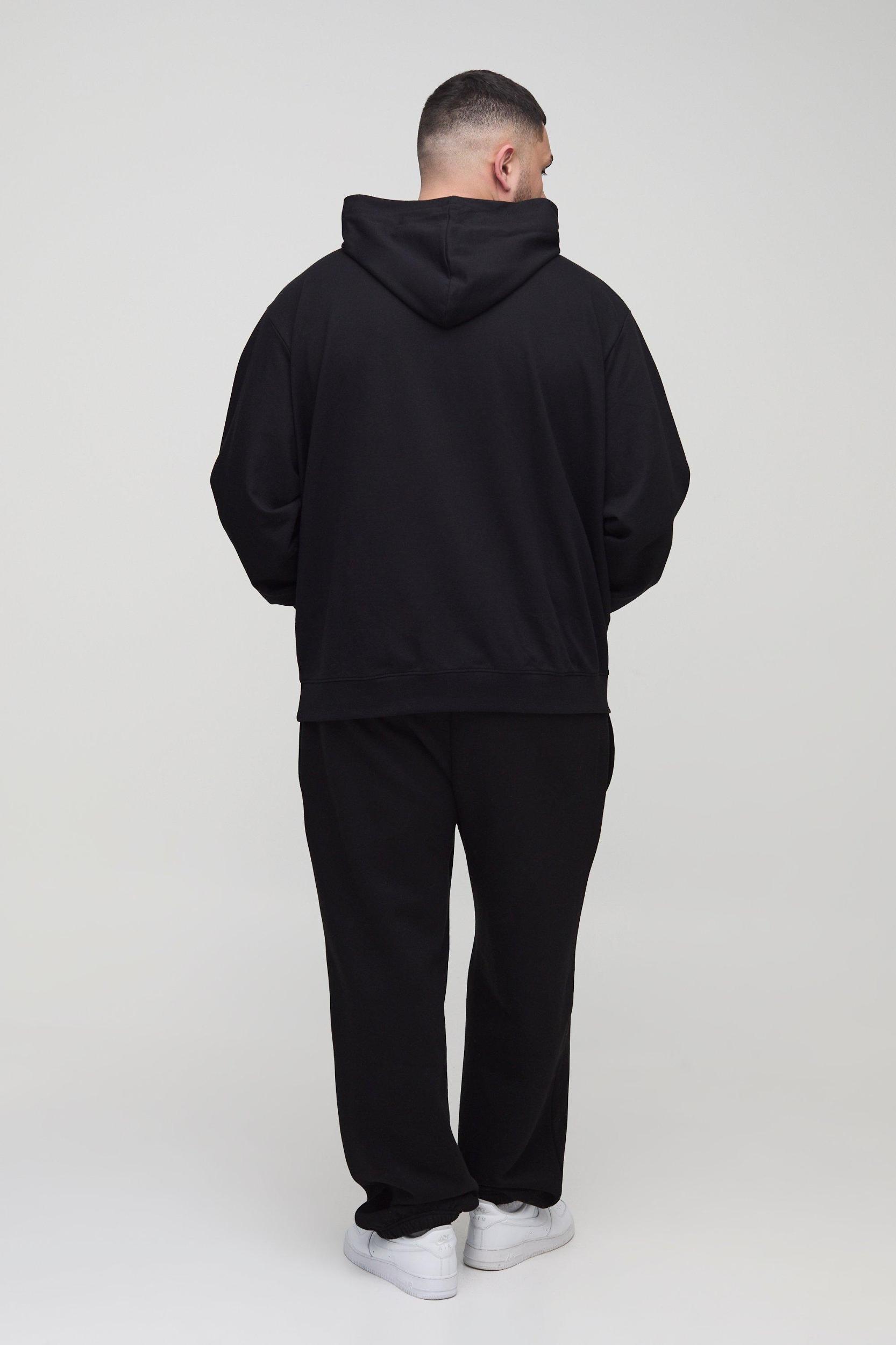 Plus 260GSM Loopback Oversized Fit Basic Hoodie | boohooMAN USA Product Image