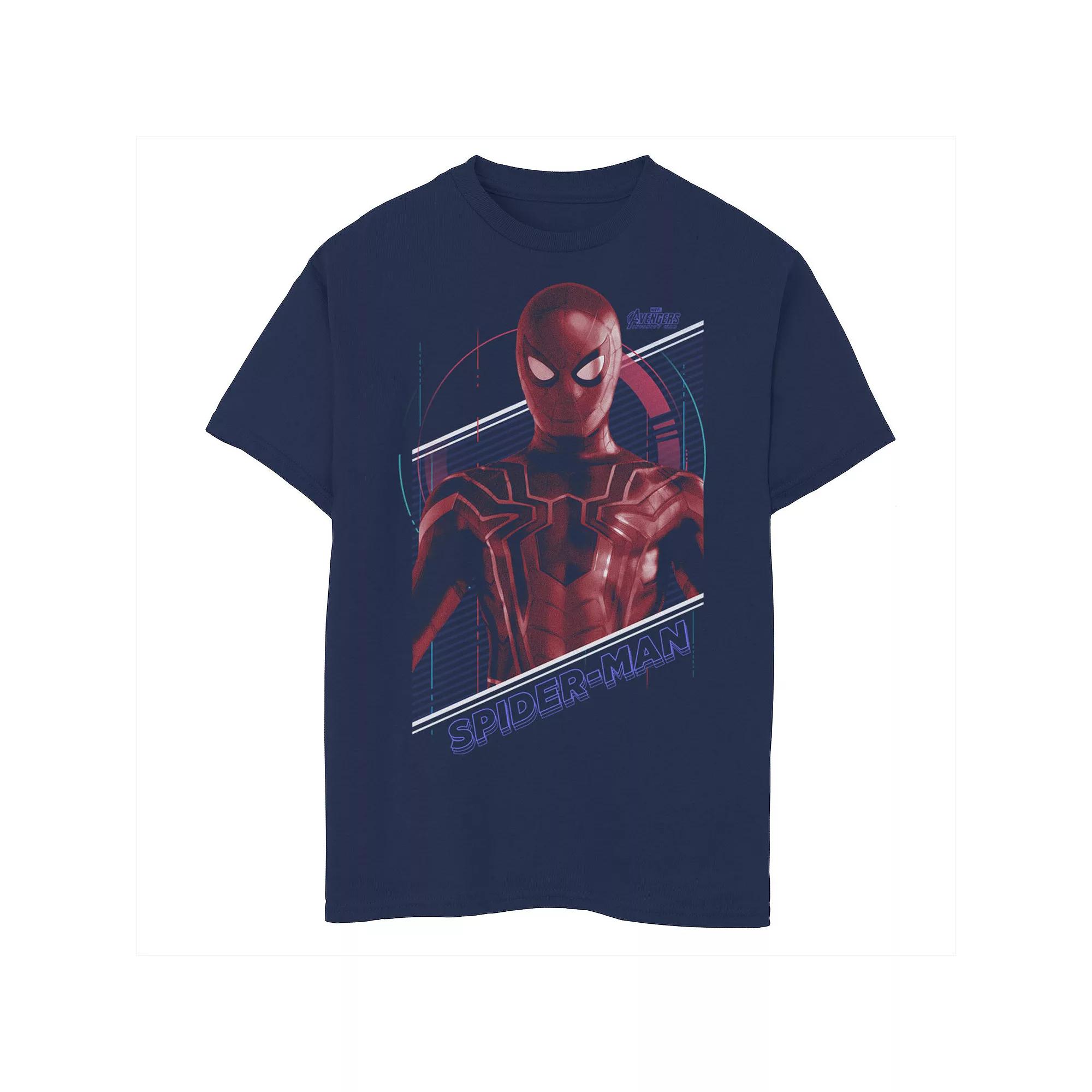 Boys 8-20 Marvel Avengers: Infinity War Spider-Man Tech Suit Portrait Graphic Tee, Boy's, Size: XL, Blue Product Image