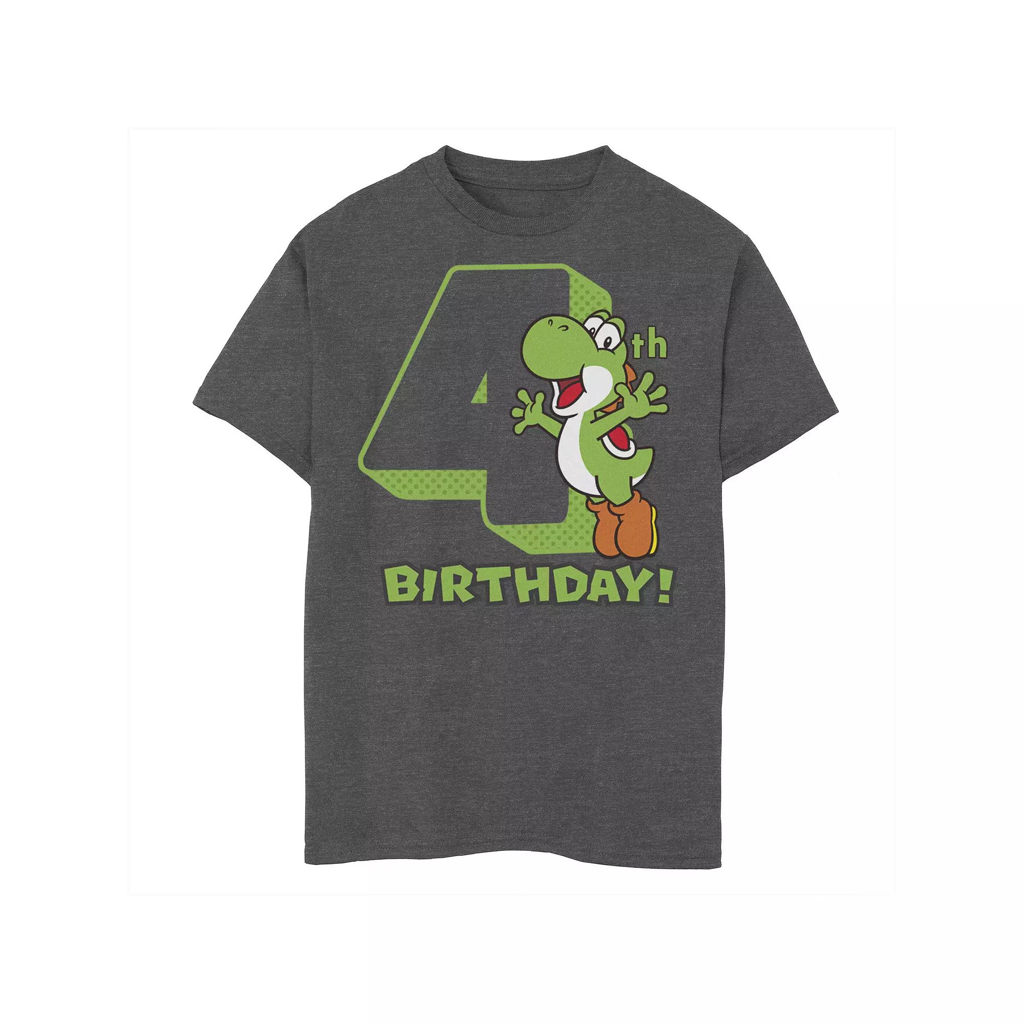 Boys 8-20 Nintendo Super Mario Yoshi 4th Birthday Action Portrait Graphic Tee, Boy's,  Product Image