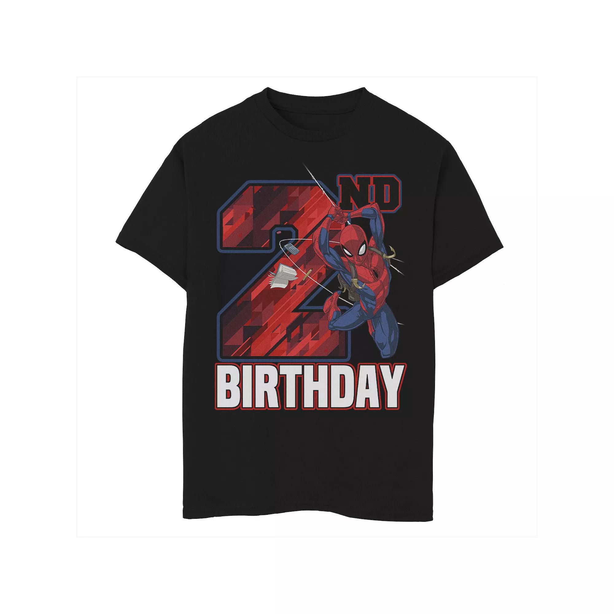 Boys 8-20 Marvel Spider-Man Web Swing 2nd Birthday Graphic Tee, Boy's, Size: Small, Black Product Image