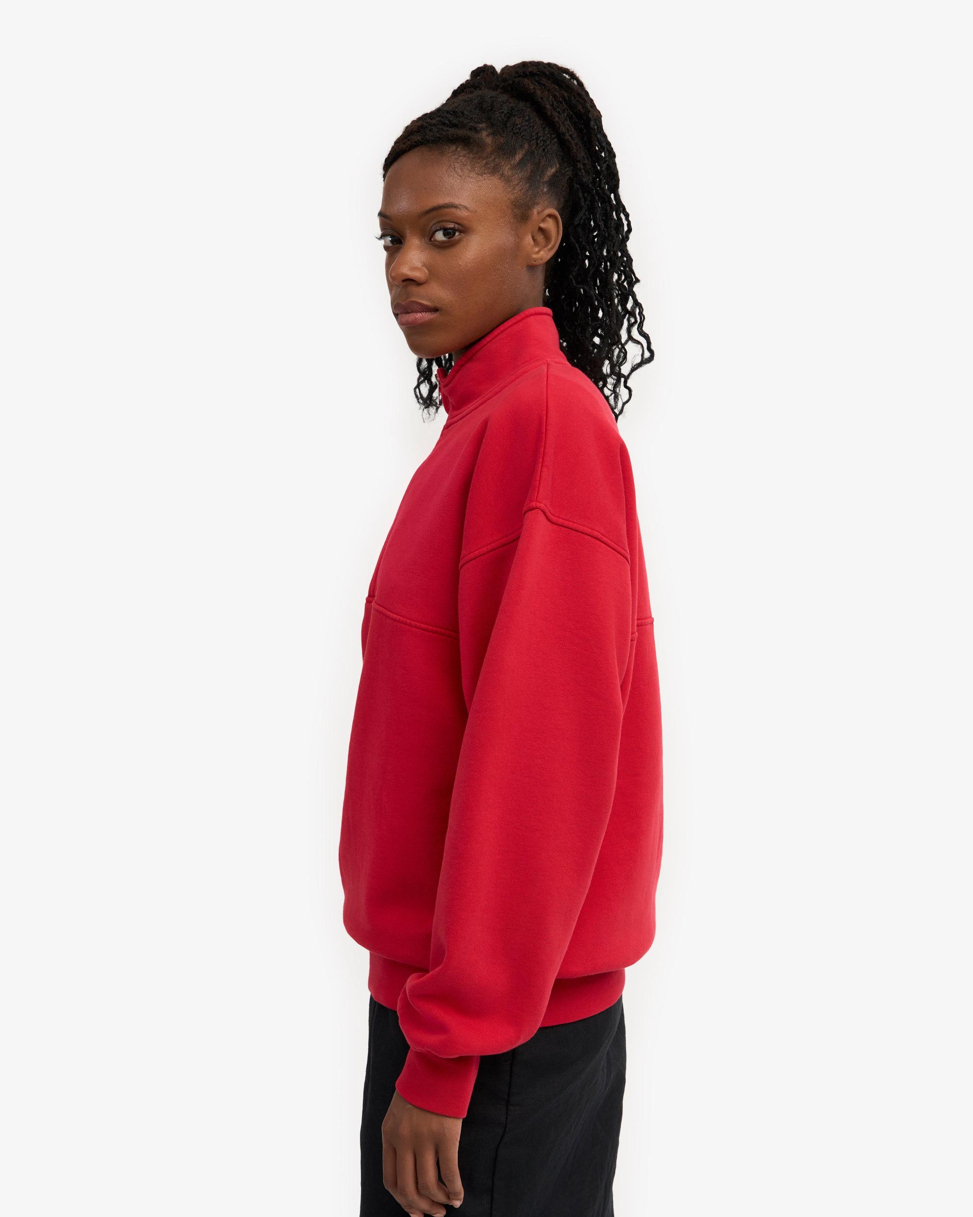 Organic Quarter Zip - Scarlet Red Product Image