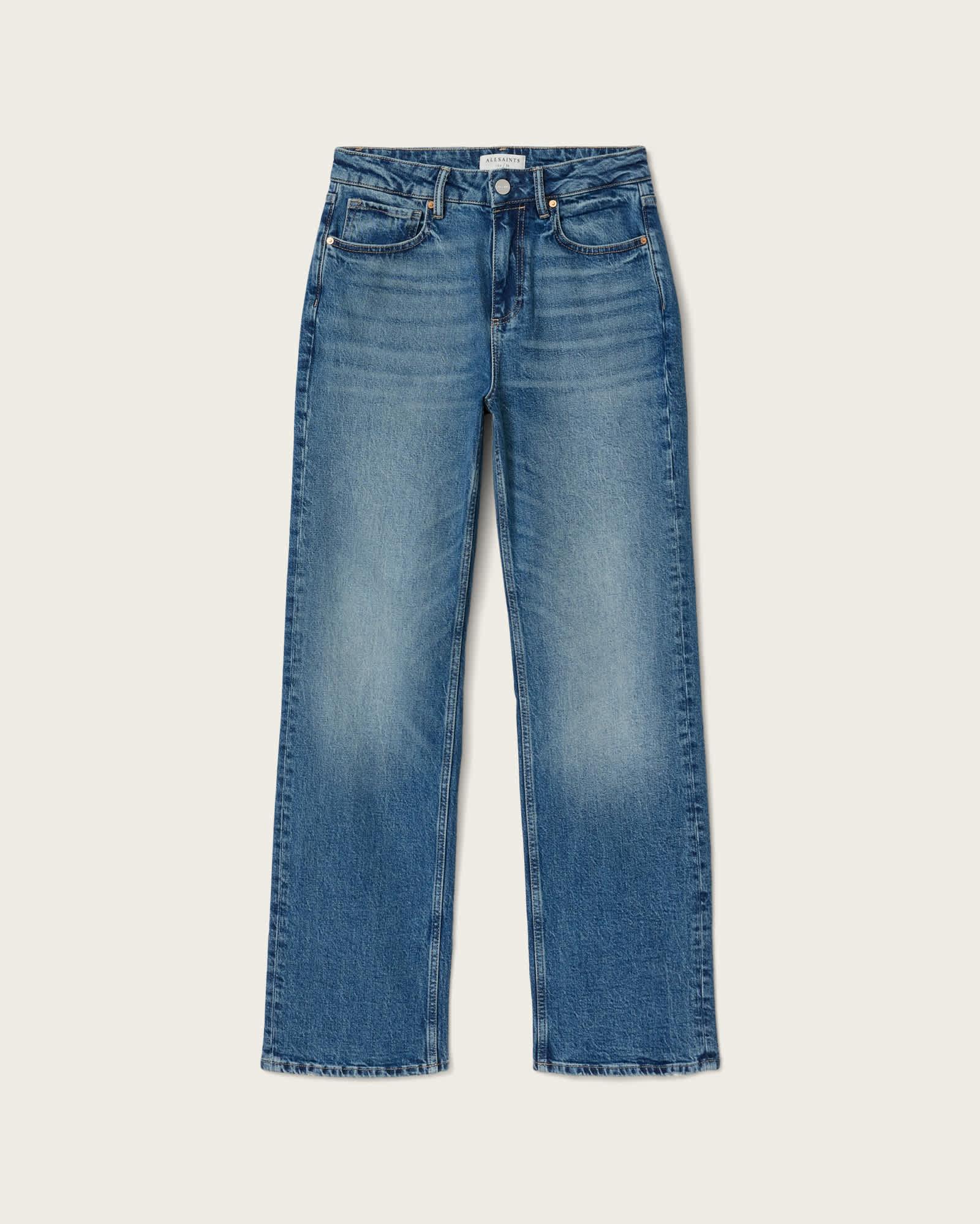 Ida Straight Leg Denim Jeans Mid Indigo | ALLSAINTS US Product Image
