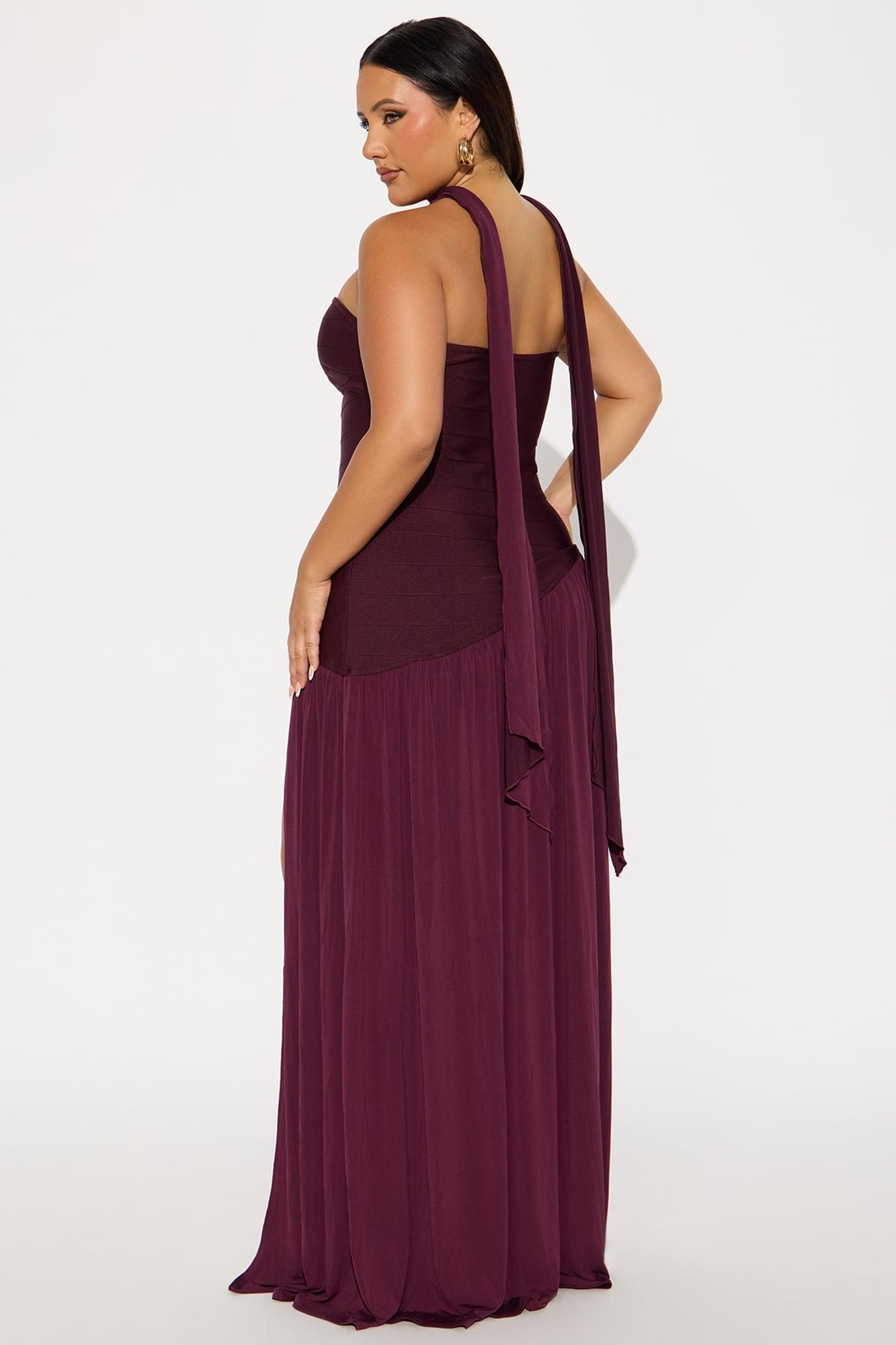 Amelia Drop Waist Bandage Gown - Plum Female Product Image