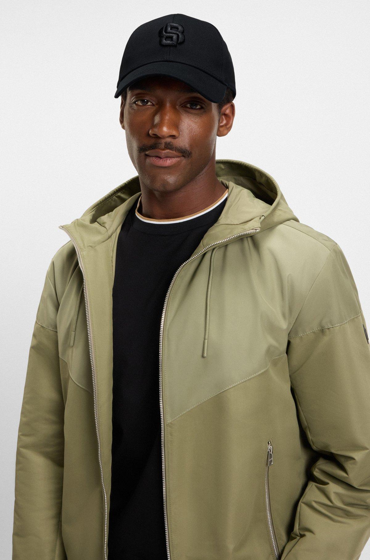 BOSS - Cotton-twill cap with embroidered Double B monogram - Black Product Image