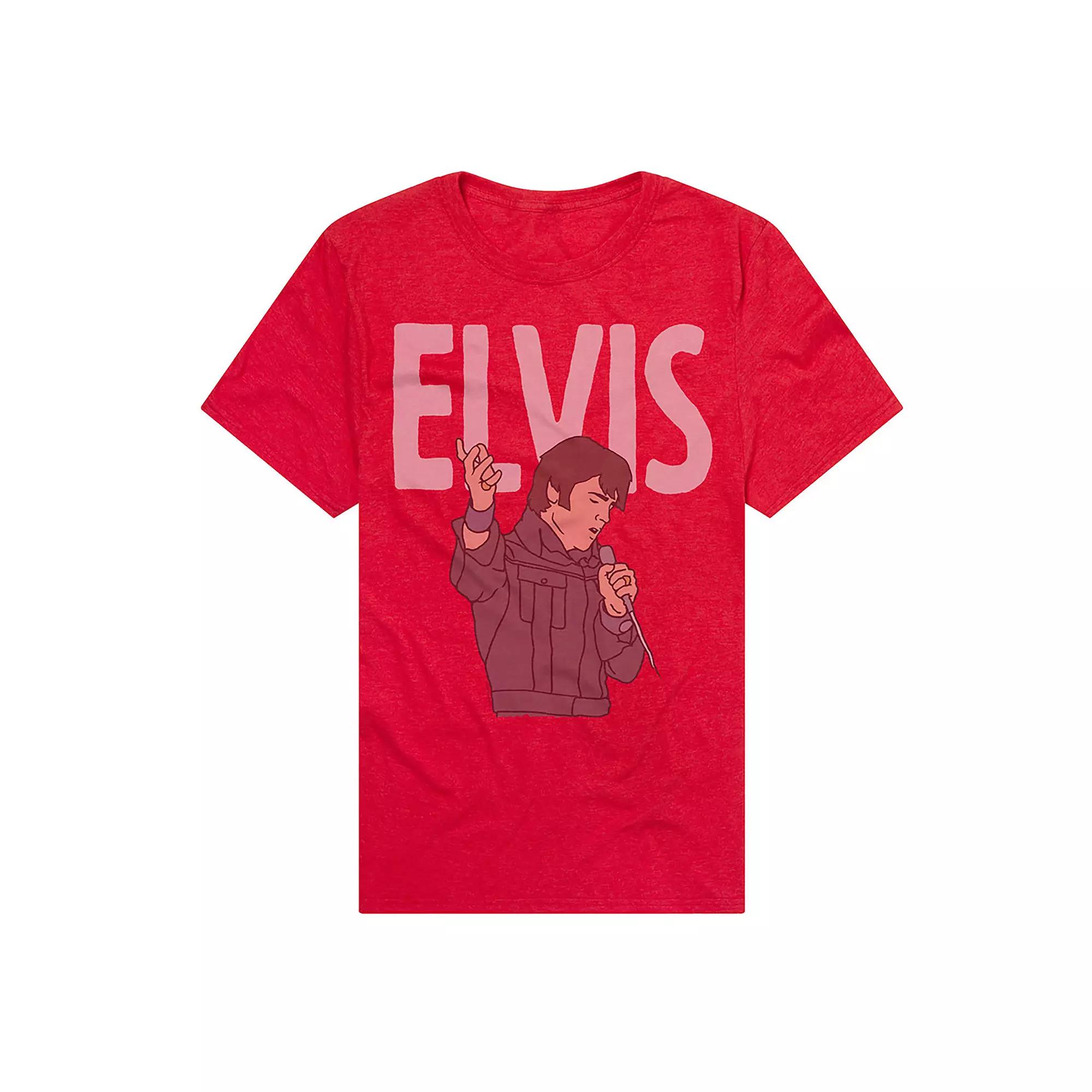Men's Elvis Red Performance Graphic Tee,  Product Image