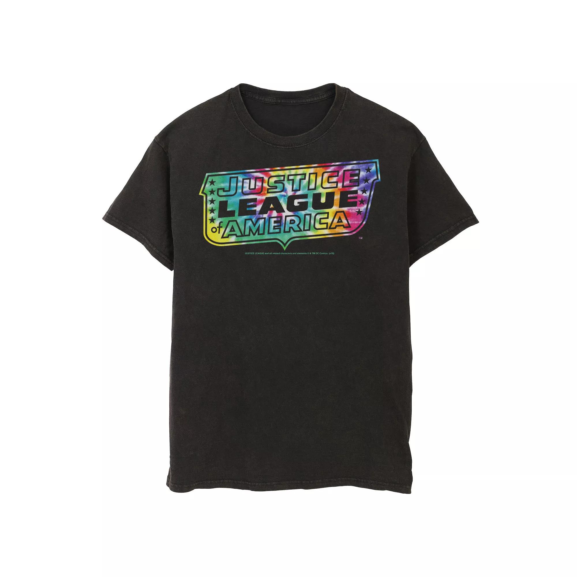 Men's DC Comics Justice League Tie Dye Logo Tee,  Product Image