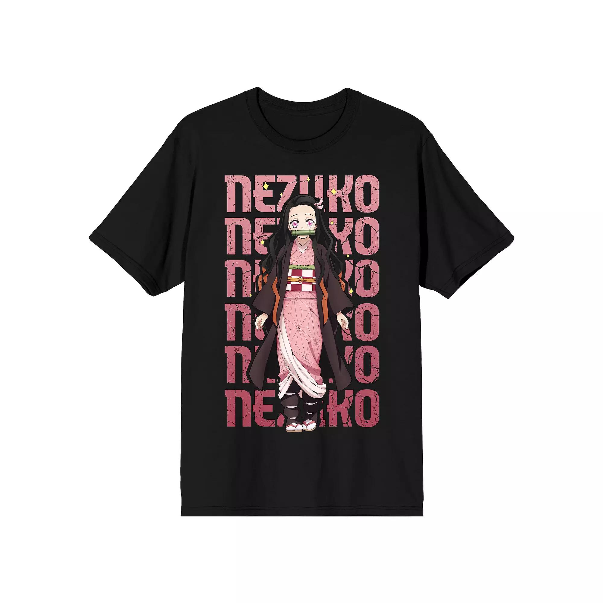 Men's Demon Slayer Nezuko Repeat Graphic Tee, Size: XXL, Black Product Image