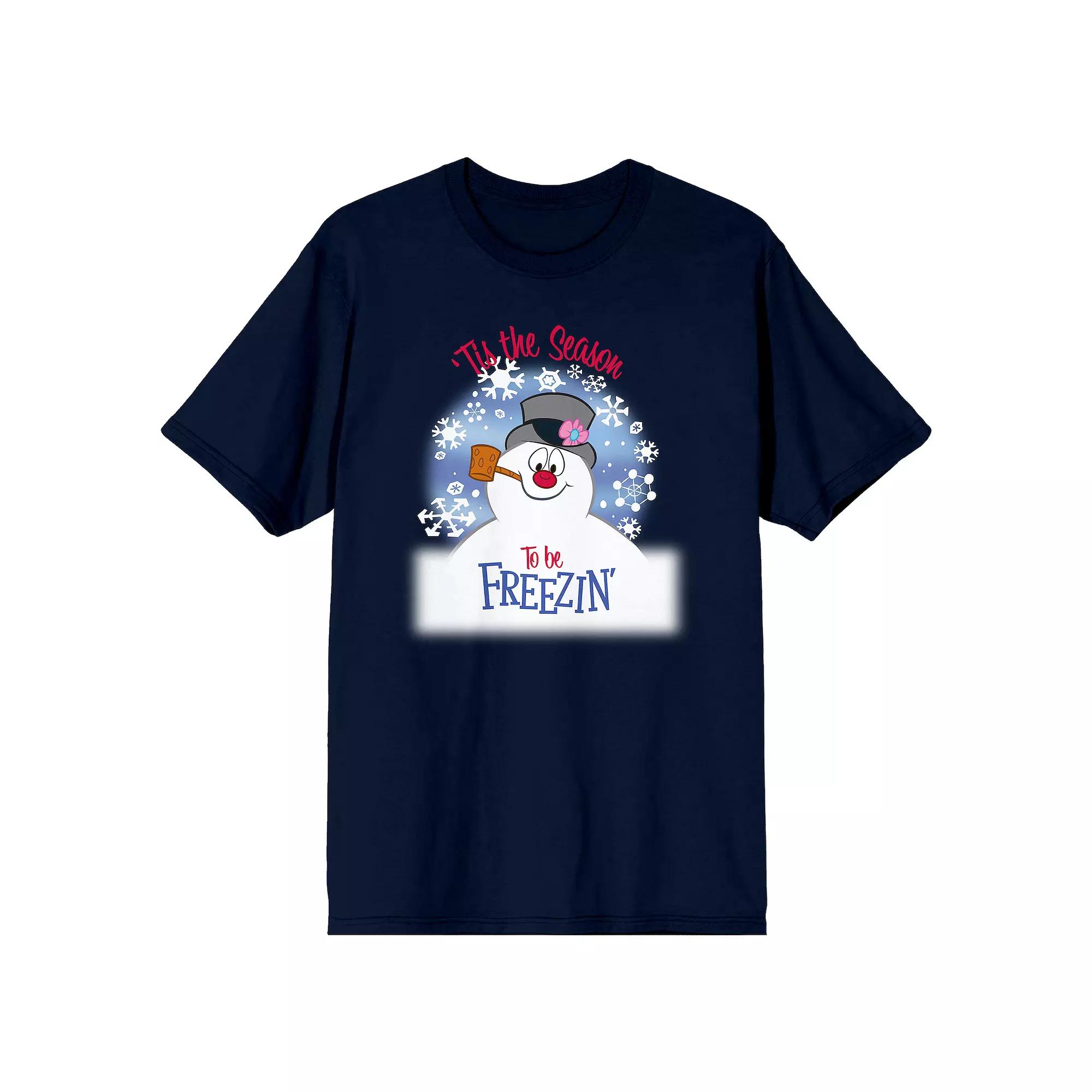 Men's Frosty The Snowman Falling Tee, Size: Medium, Blue Product Image