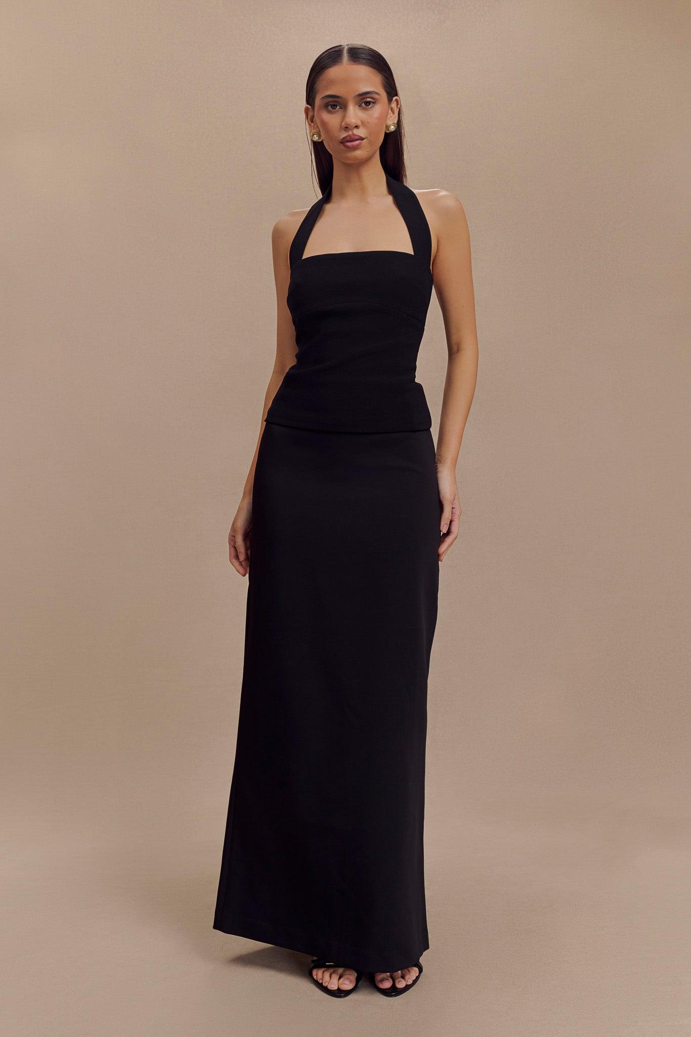 Amelita Suiting Halter Top - Black Product Image