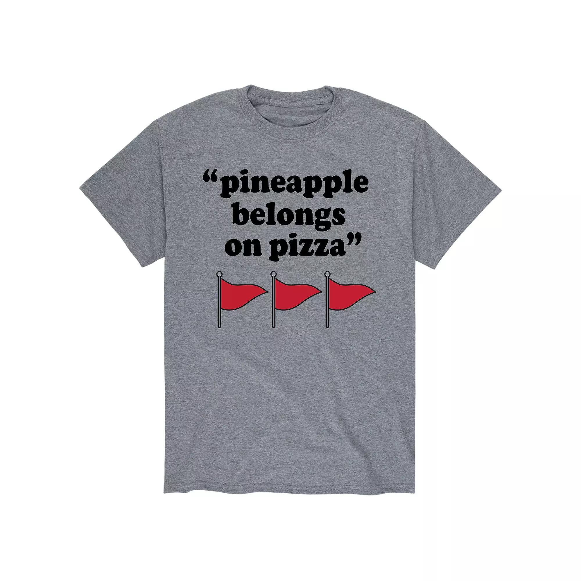 Men's Pineapple On Pizza Red Flag Tee,  Product Image