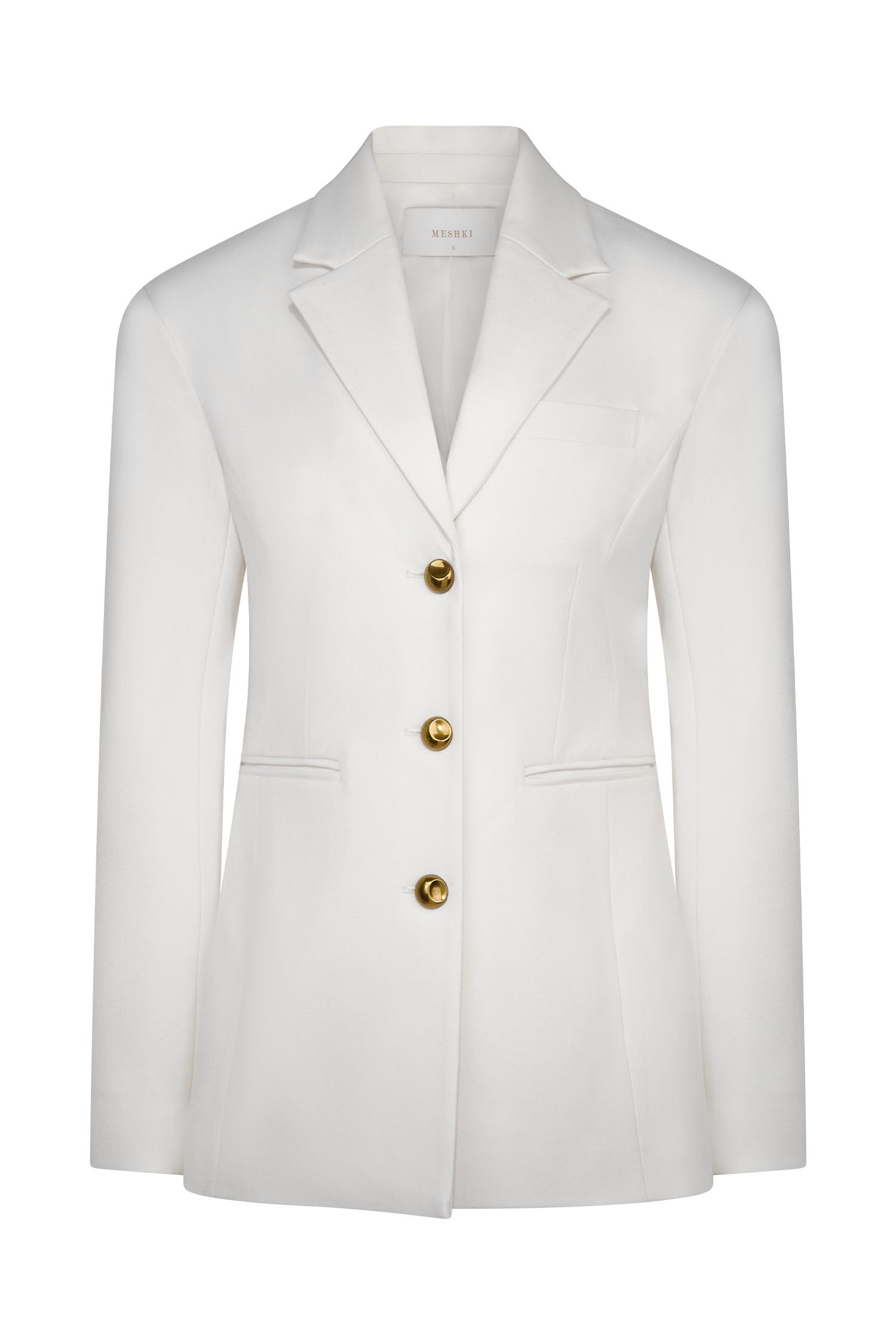 Bellamy Cinched Blazer - Ivory Product Image