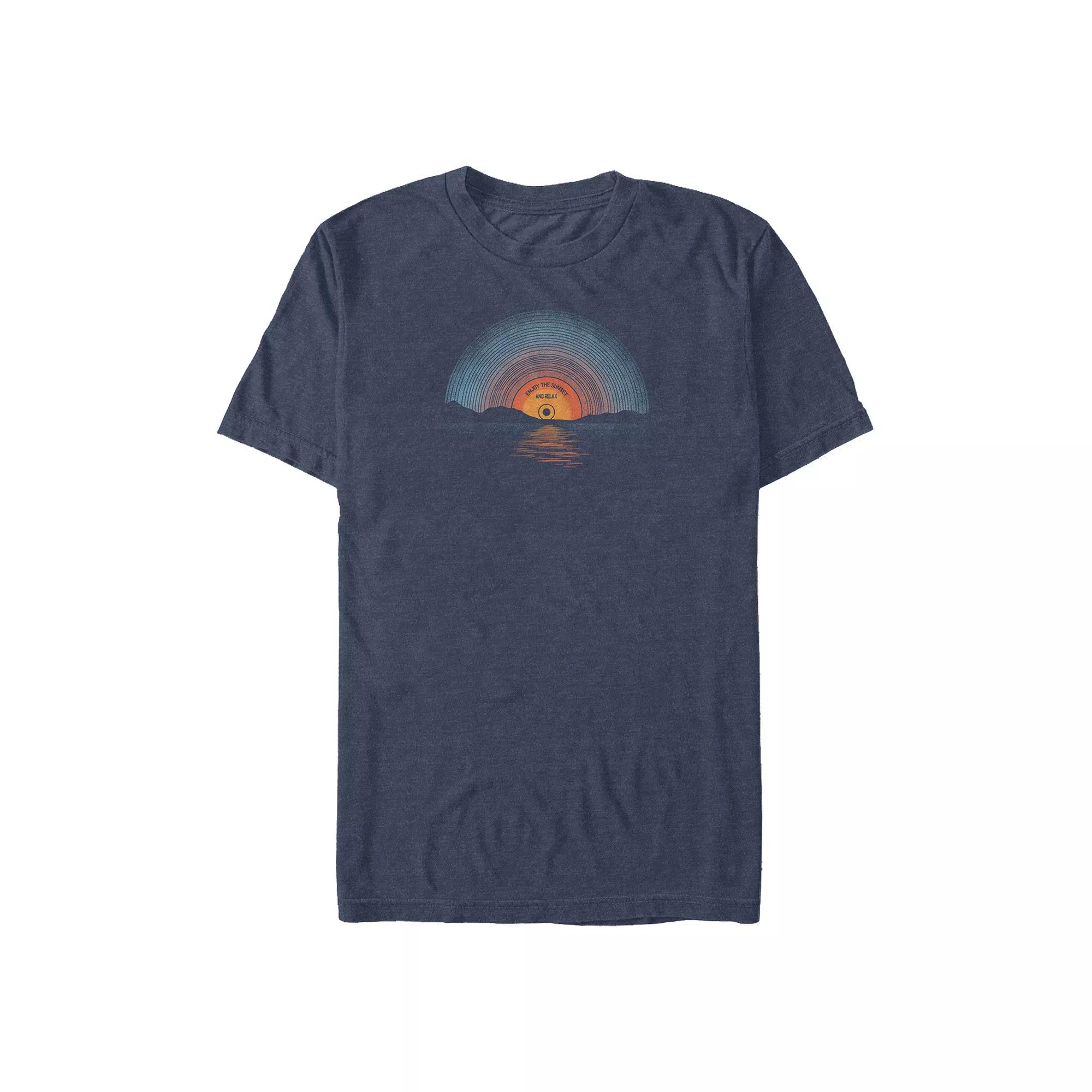 Big & Tall Sunset Record Graphic Tee, Men's,  Product Image