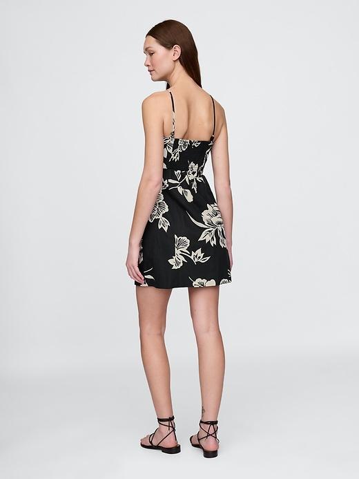 Linen-Blend Mini Dress Product Image