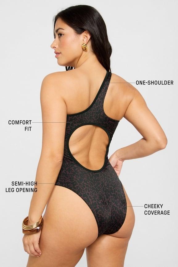 One Shoulder Cutout One-Piece Product Image