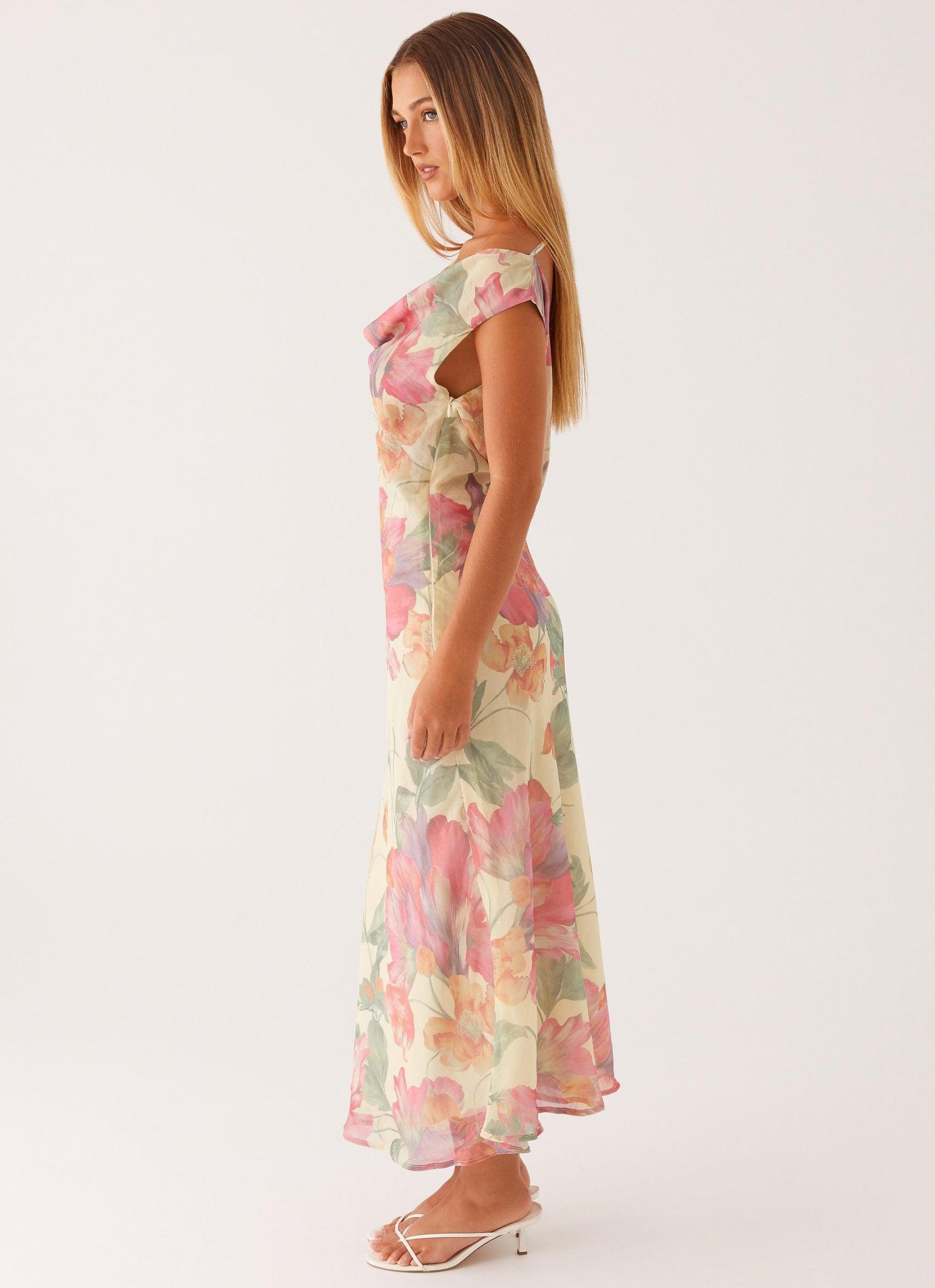 Role Model Maxi Dress - Yellow Peony Product Image