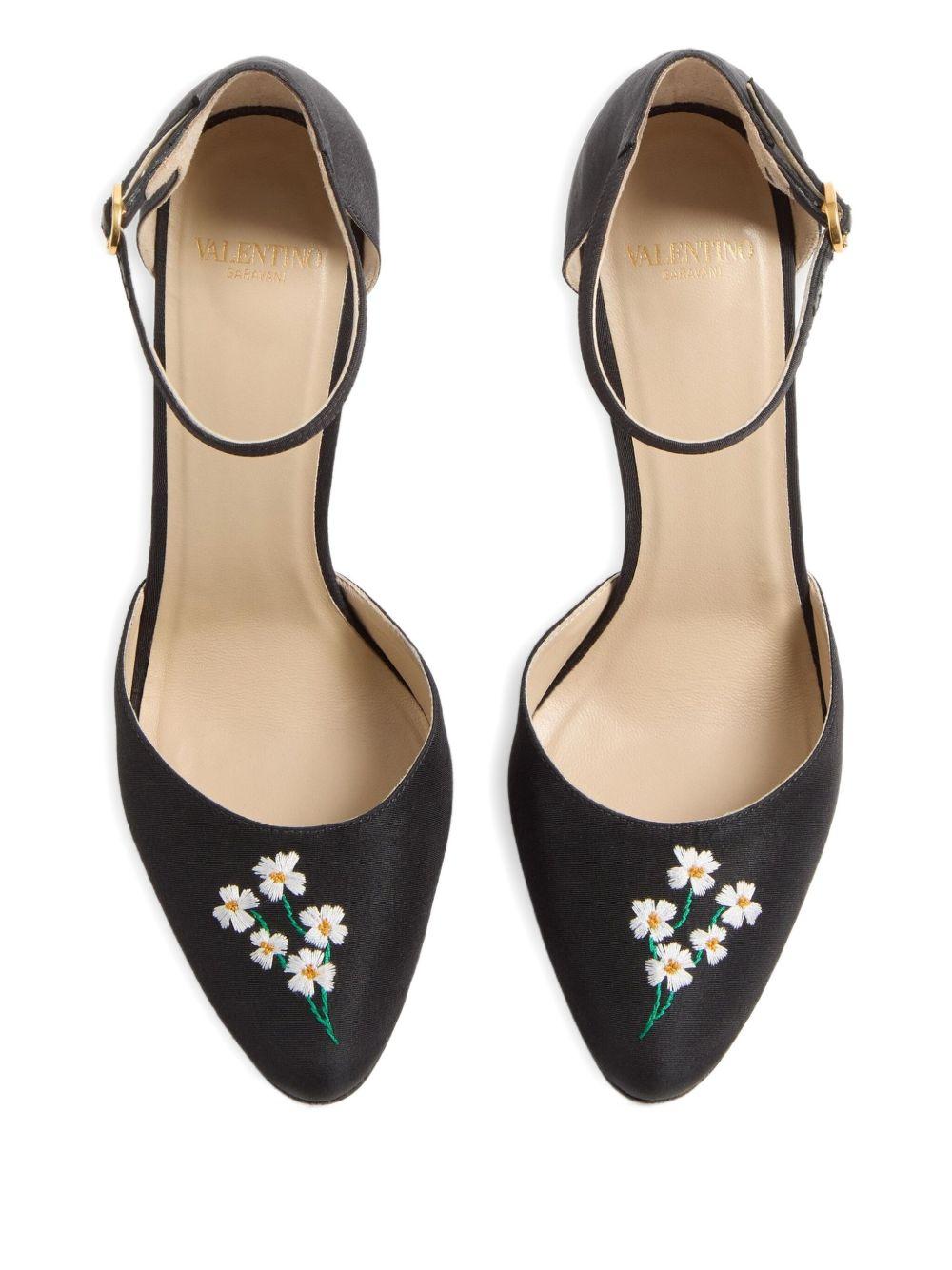 VALENTINO GARAVANI Black Fabric Hi Dolly Pumps Product Image