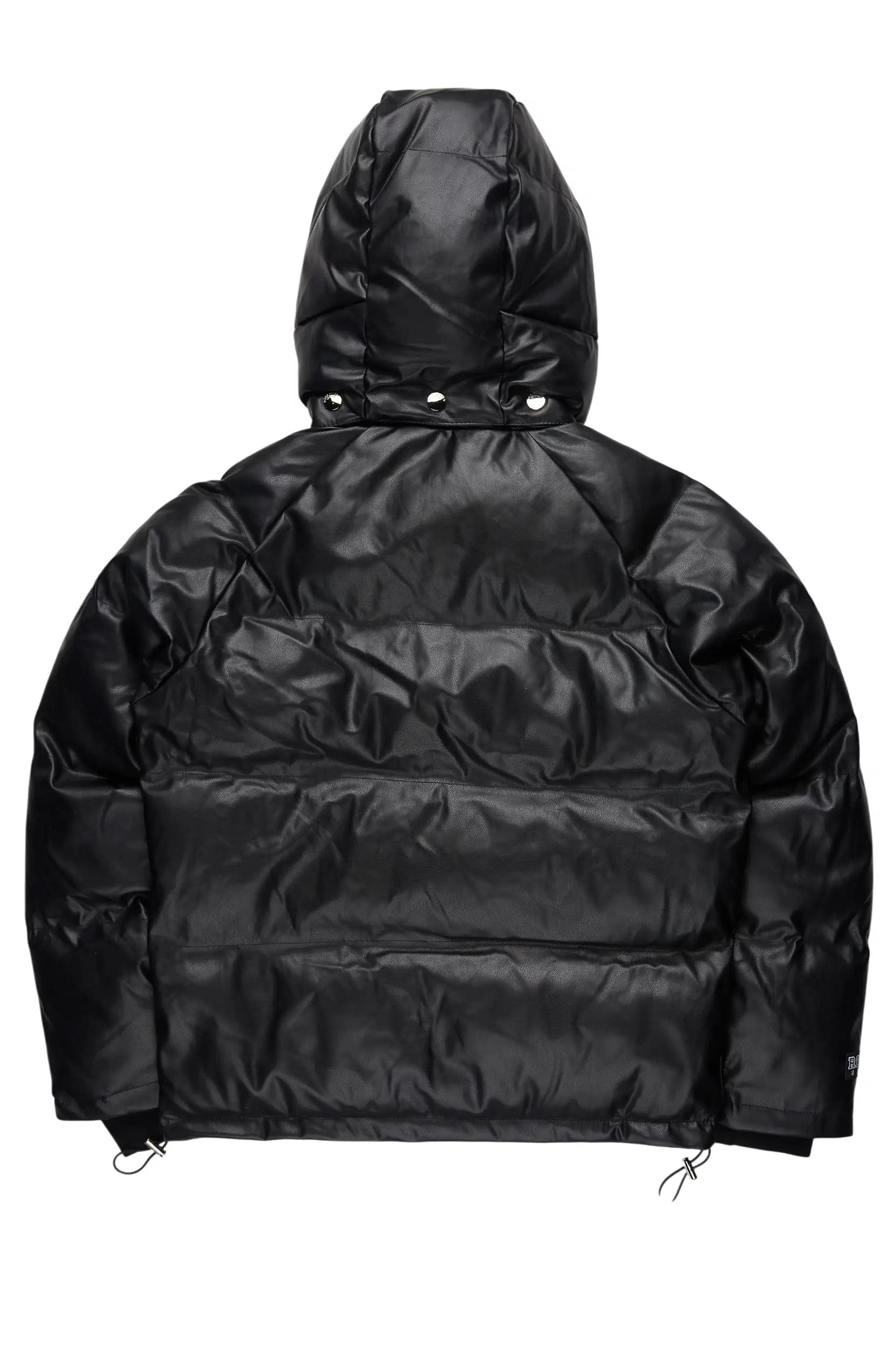 Ravi Black Puffer Jacket Male Product Image