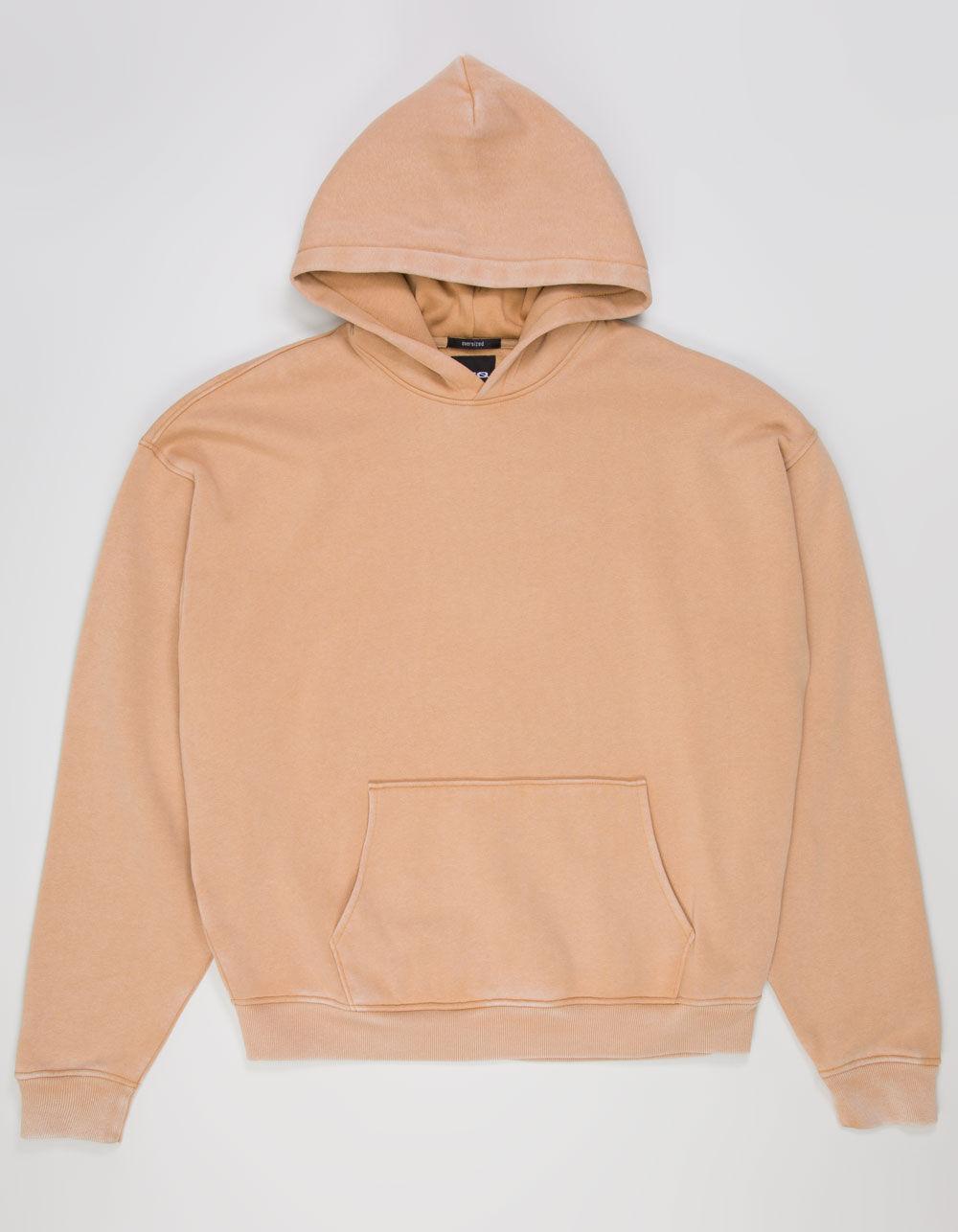 RSQ Mens Washed Oversized Hoodie - TAN Product Image