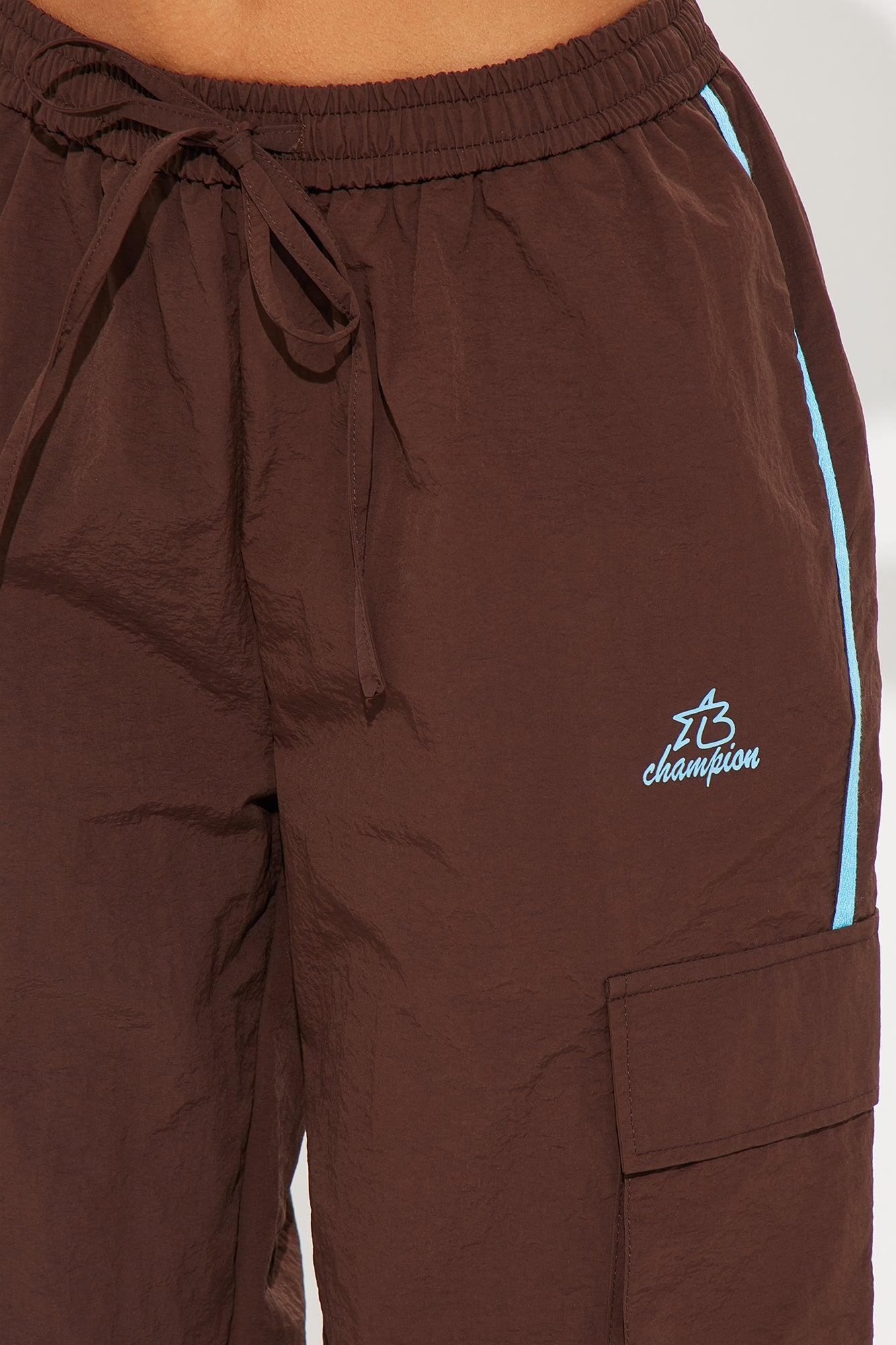 Serena Windbreaker Track Pant - Chocolate/Combo Product Image
