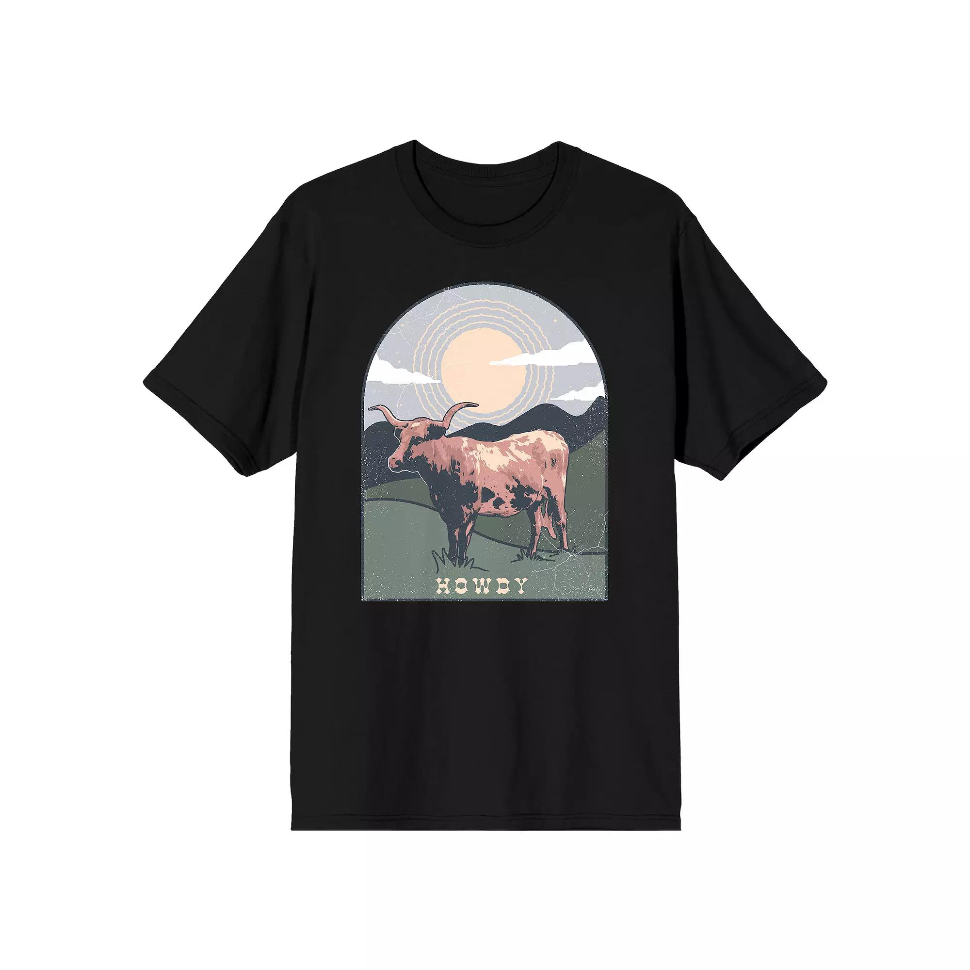 Men's Cow Western Howdy Graphic Tee,  Product Image