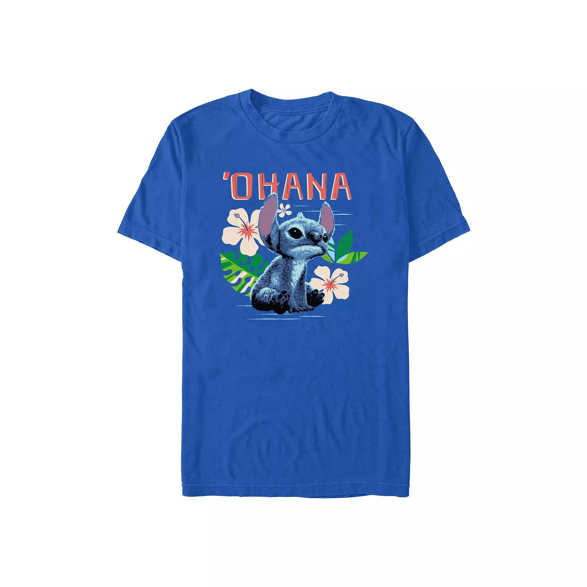 Disney's Lilo & Stitch 'Ohana Tropical Flowers Men's Graphic Tee,  Product Image