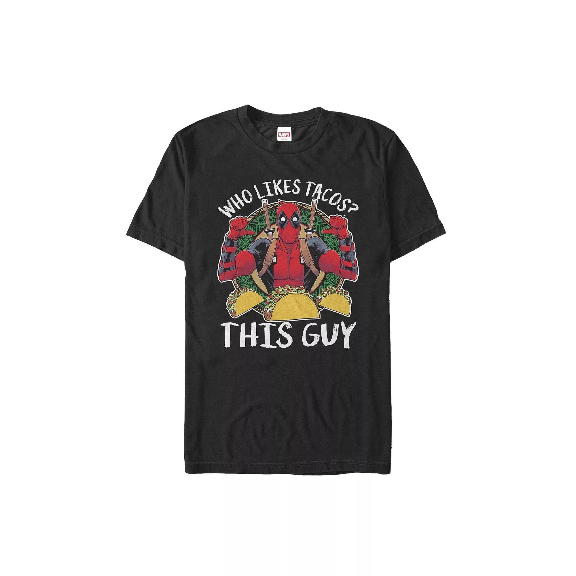 Men's Marvel Comics Deadpool "Who Likes Tacos?" Tee,  Product Image
