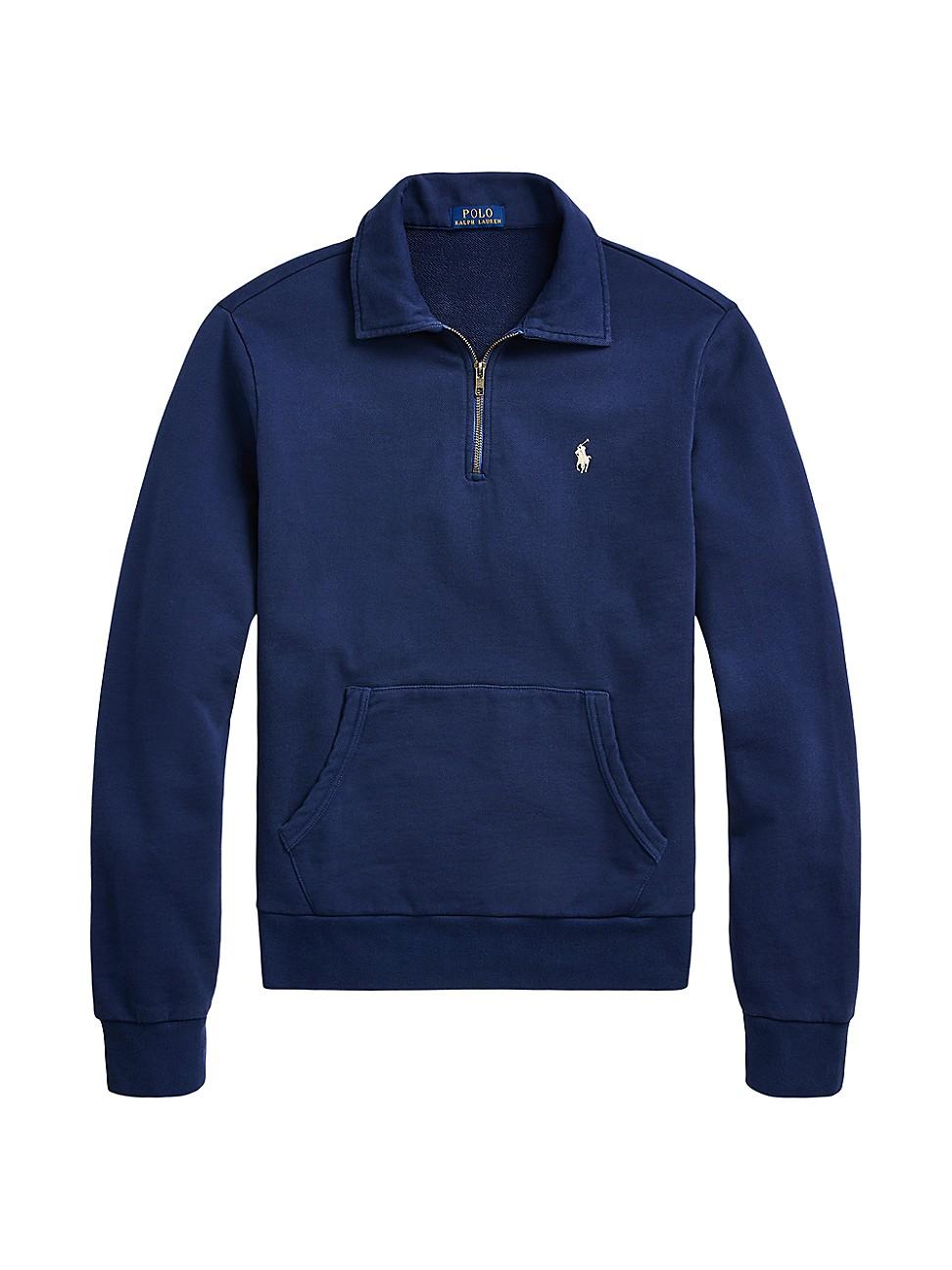 Mens Loopback Terry Half-Zip Pullover Product Image