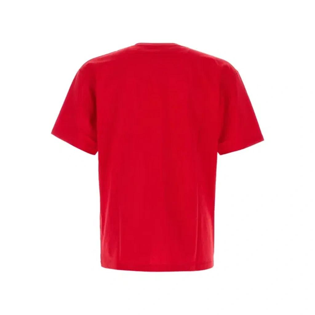 VALENTINO Graphic Print House Cat Crew Neck T-shirt In Red Product Image