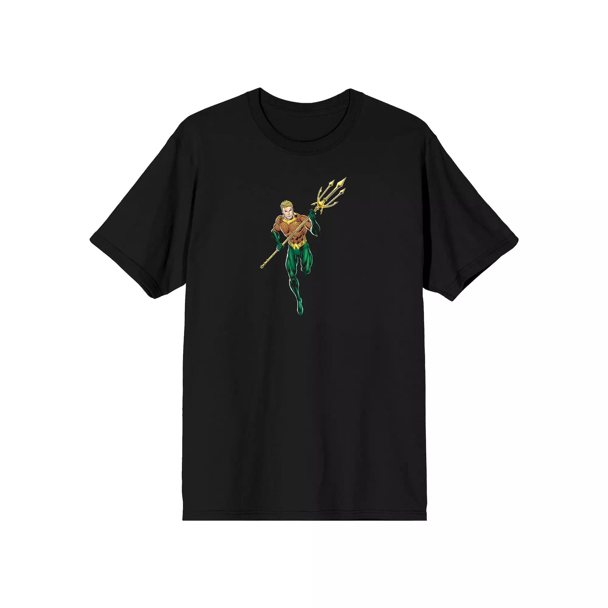 Men's Aquaman Superhero Power Pose Tee,  Product Image