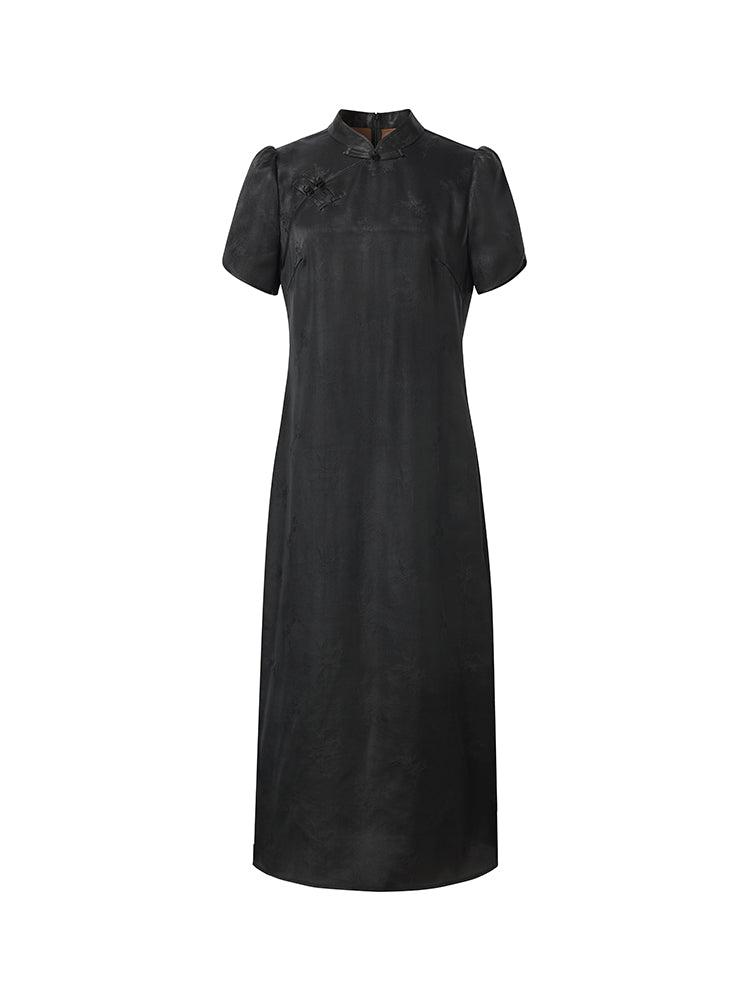 19MM Xiang Yun Silk Women Qipao Midi Dress Product Image