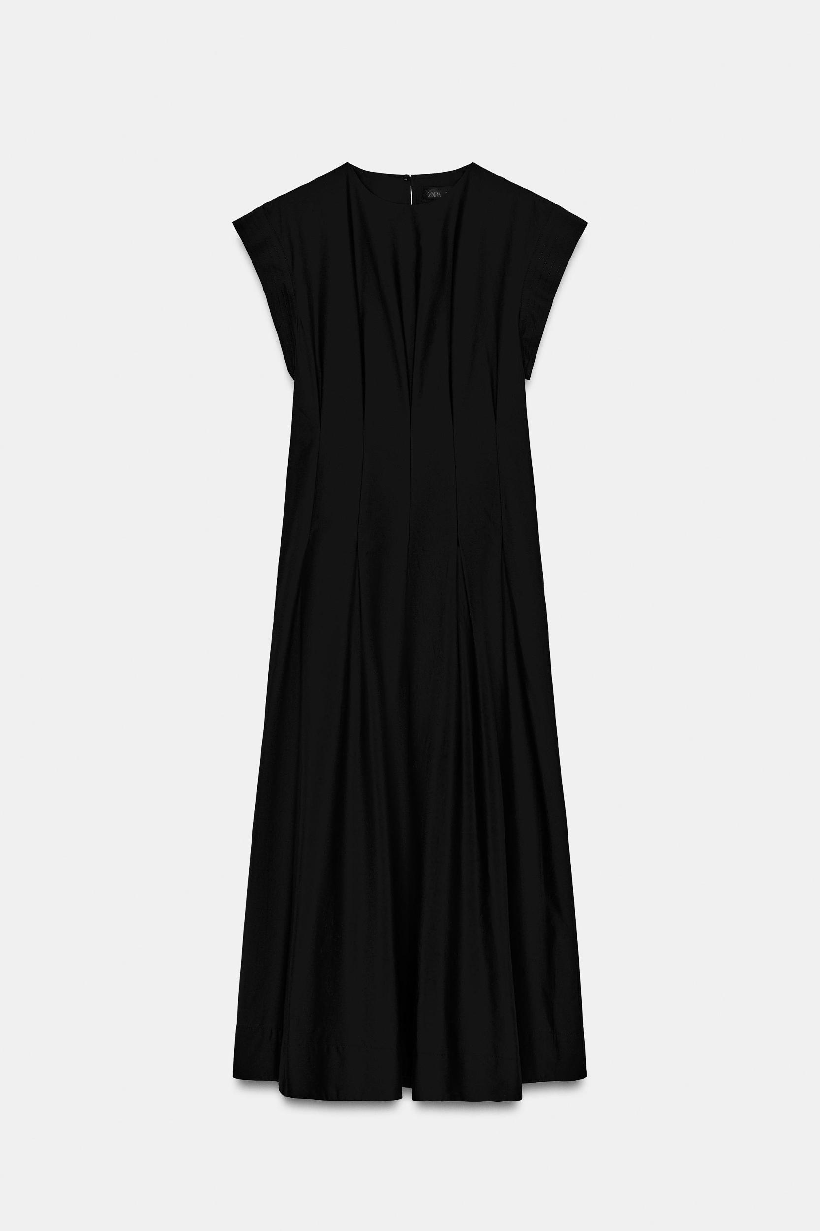 PLEATED POPLIN DRESS ZW COLLECTION Product Image