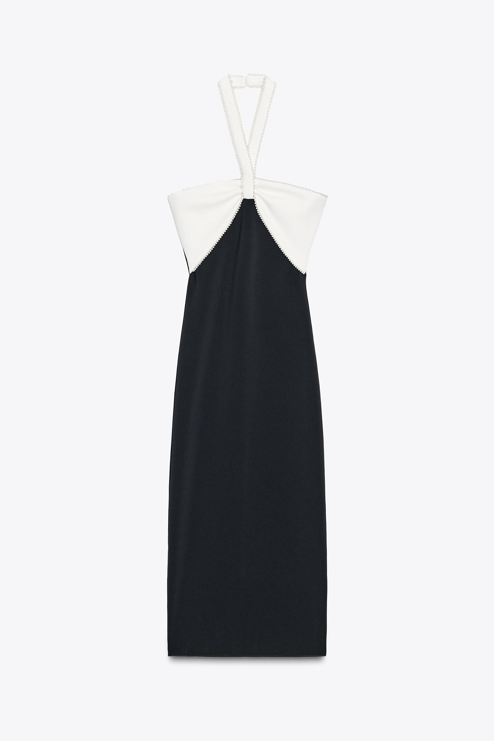 STRETCH BOW MIDI DRESS Product Image