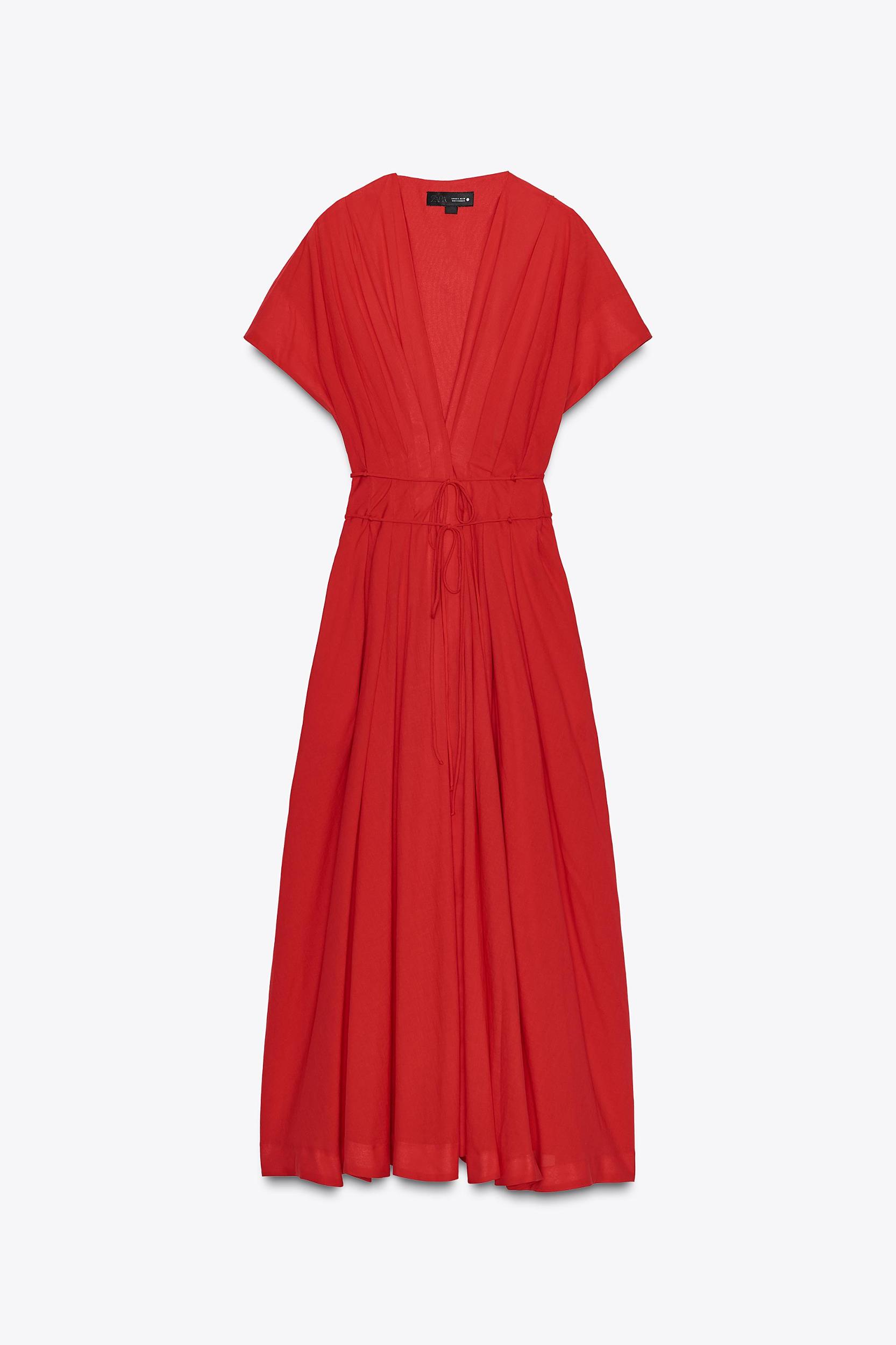 ZW COLLECTION PLEATED MIDI DRESS Product Image