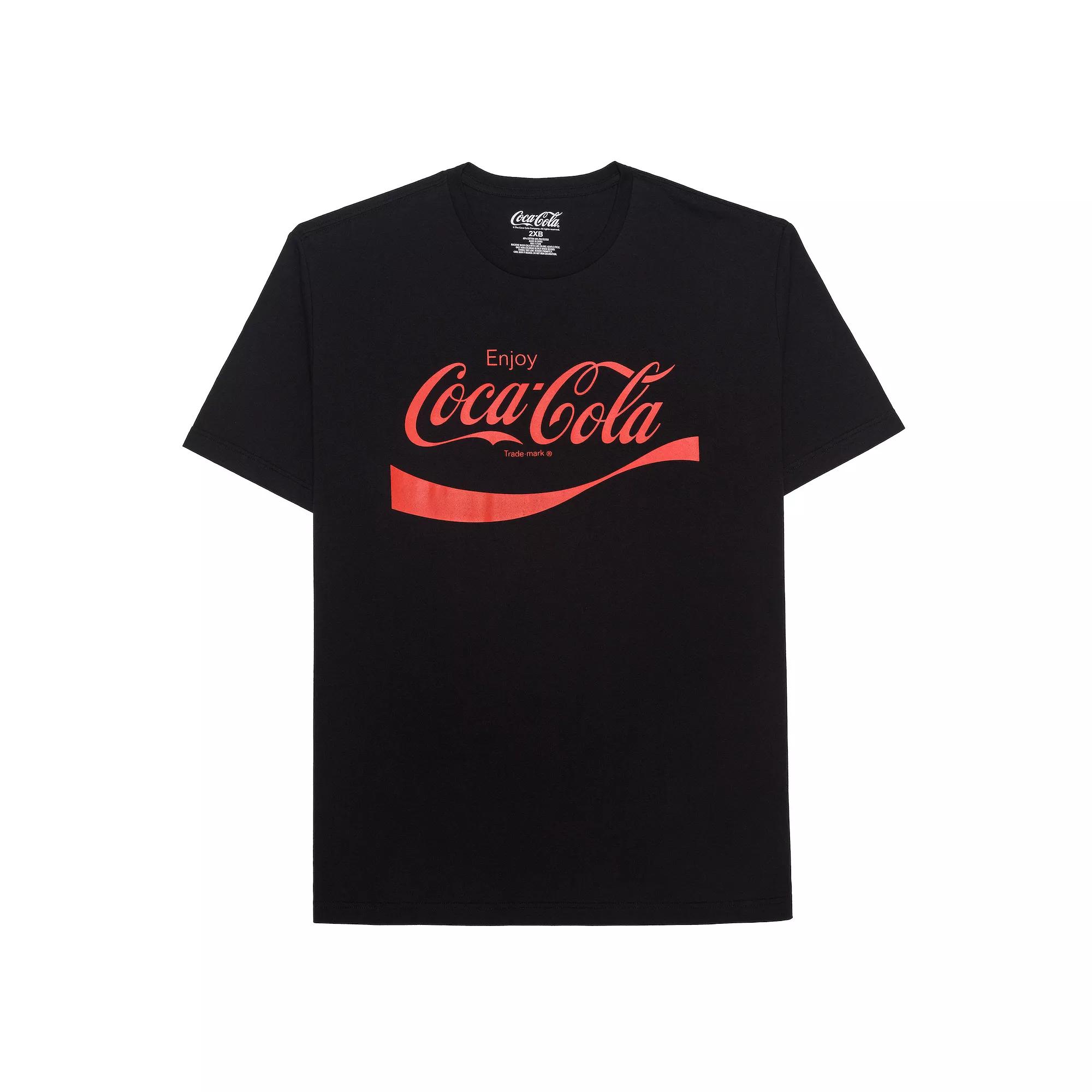 Big & Tall Coca-Cola Enjoy Logo Graphic Tee, Men's, Size: Large Tall, Black Product Image
