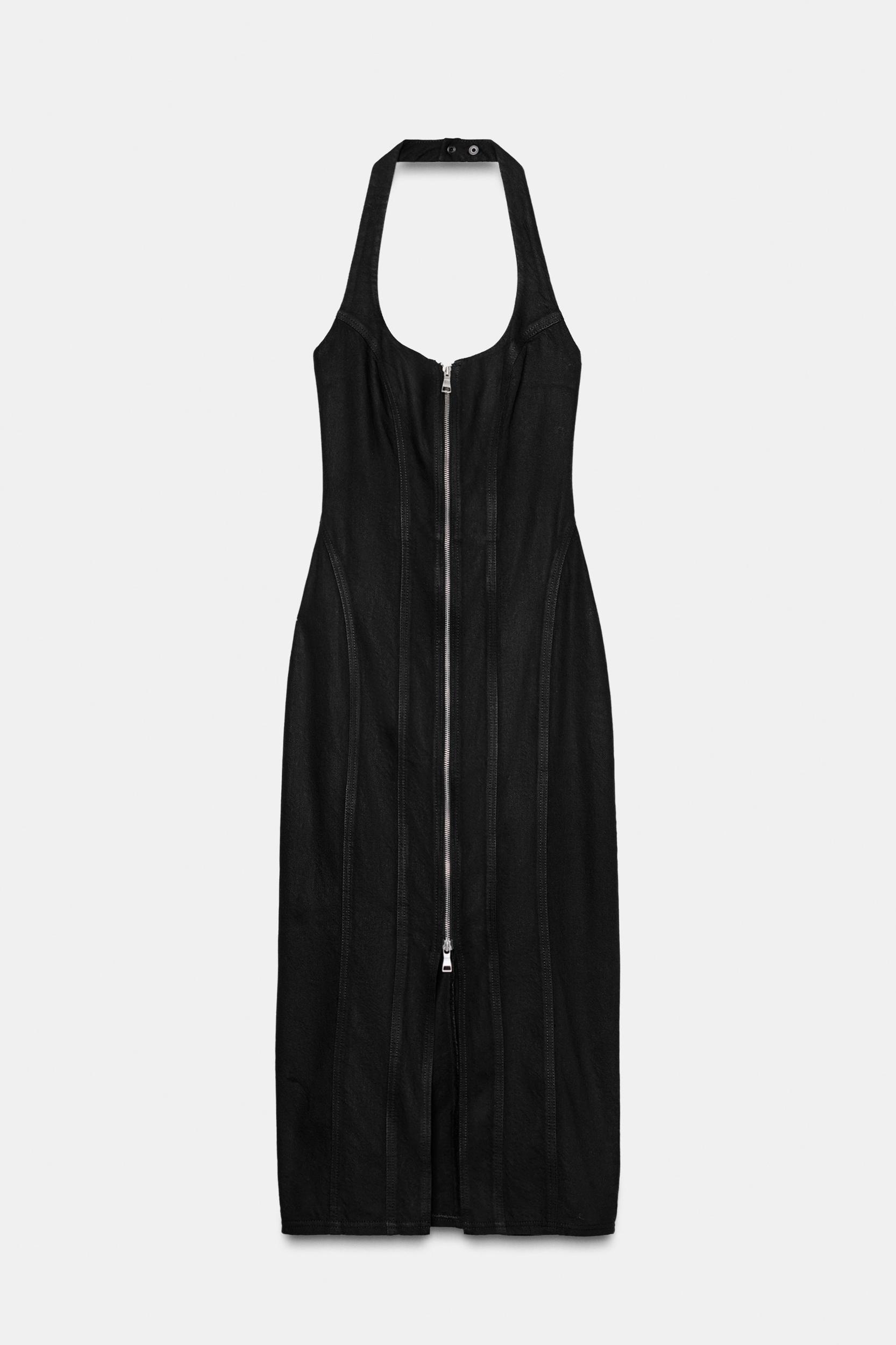 Z1975 COATED DENIM MIDI DRESS Product Image